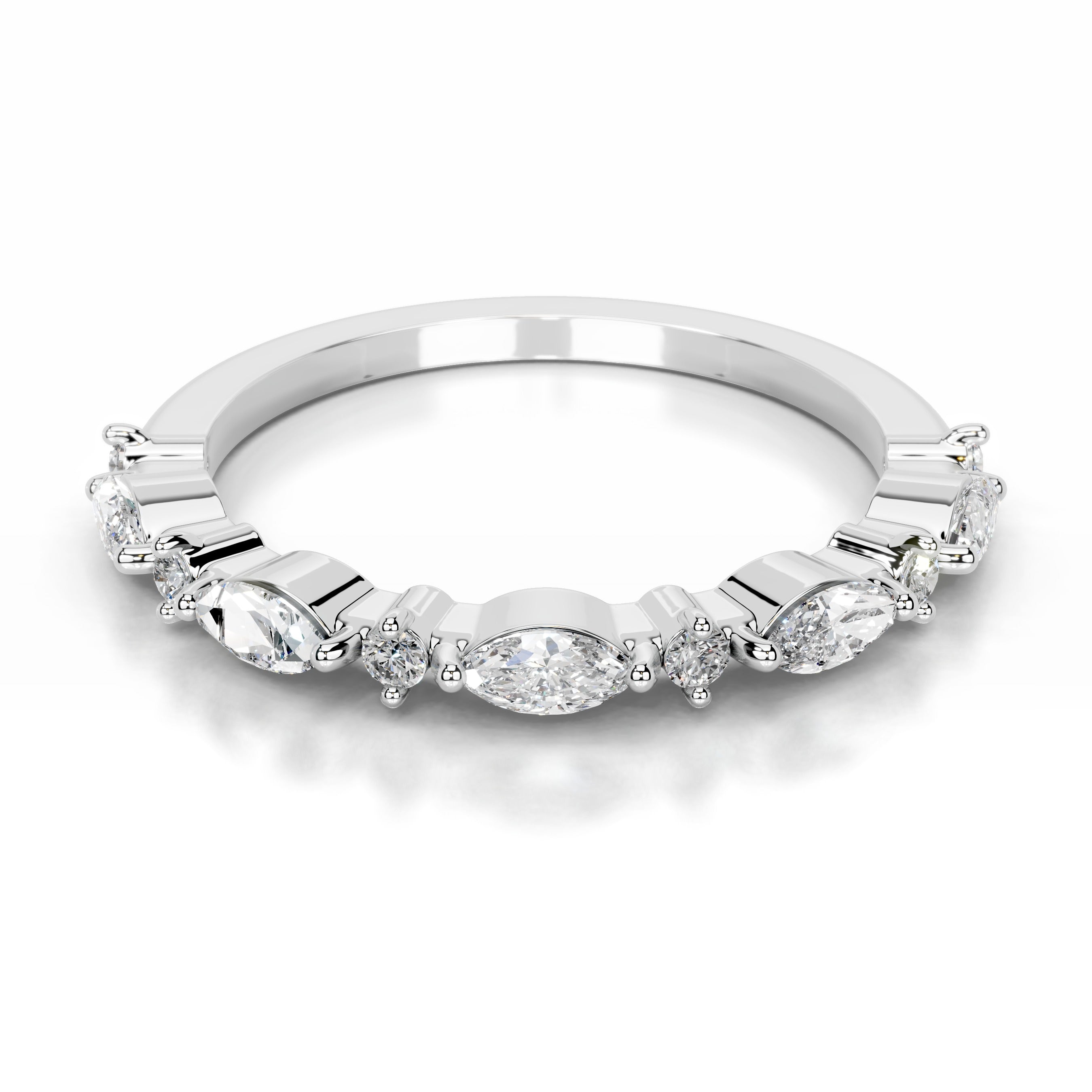 Vienna Lab Grown Diamond Wedding band - 14K White Gold