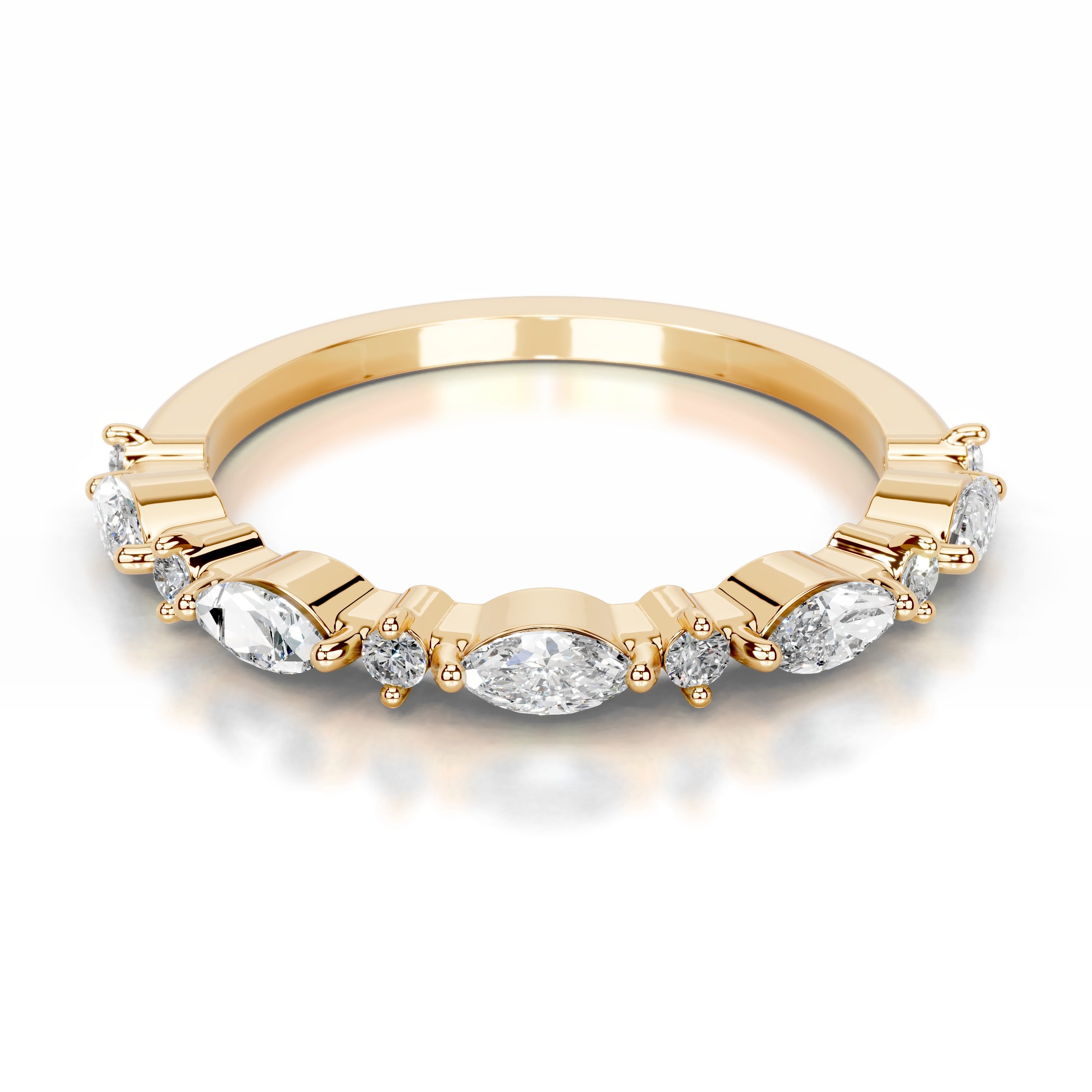 Vienna Lab Grown Diamond Wedding band - 18K Yellow Gold