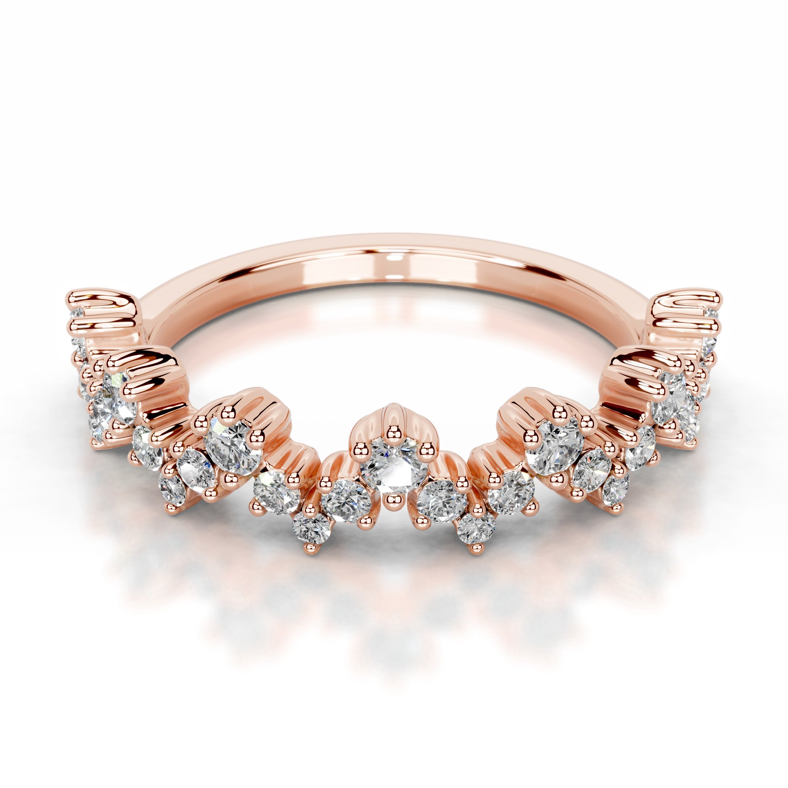 Julane Lab Grown Diamond Wedding band - 14K Rose Gold