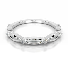 Laina Lab Grown Diamond Wedding band - 14K White Gold