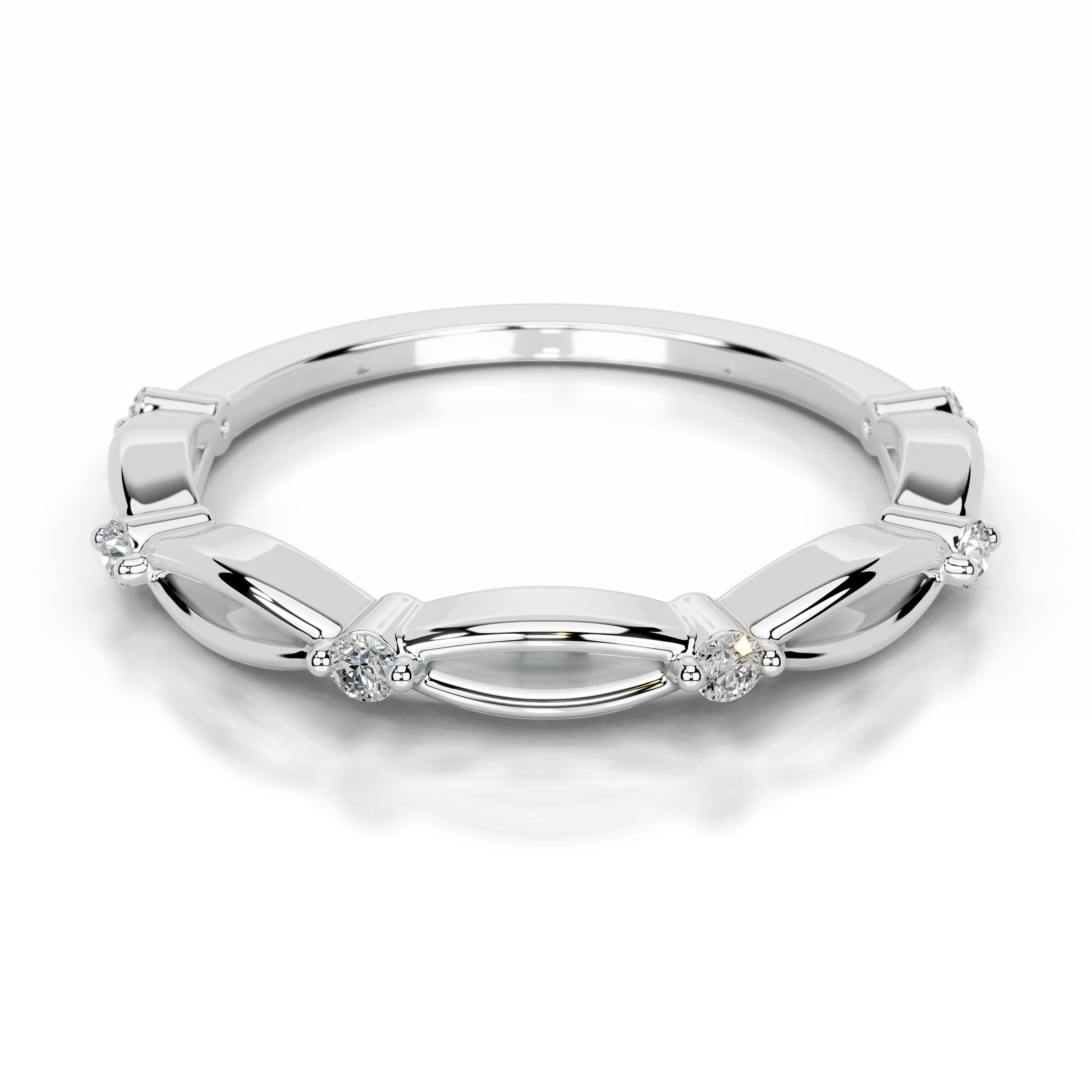 Laina Lab Grown Diamond Wedding band - 14K White Gold