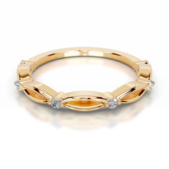 Laina Lab Grown Diamond Wedding band - 18K Yellow Gold