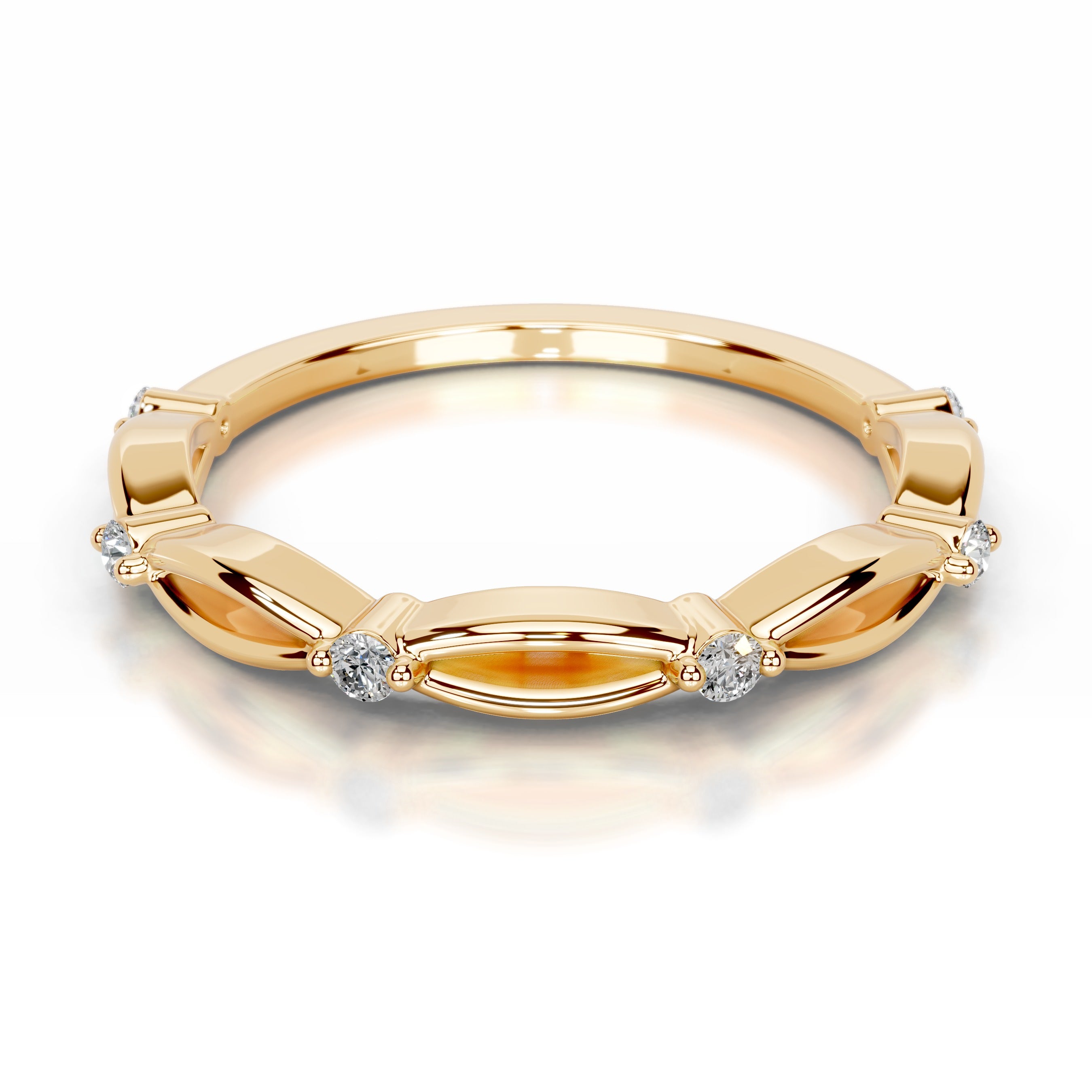 Laina Lab Grown Diamond Wedding band - 18K Yellow Gold