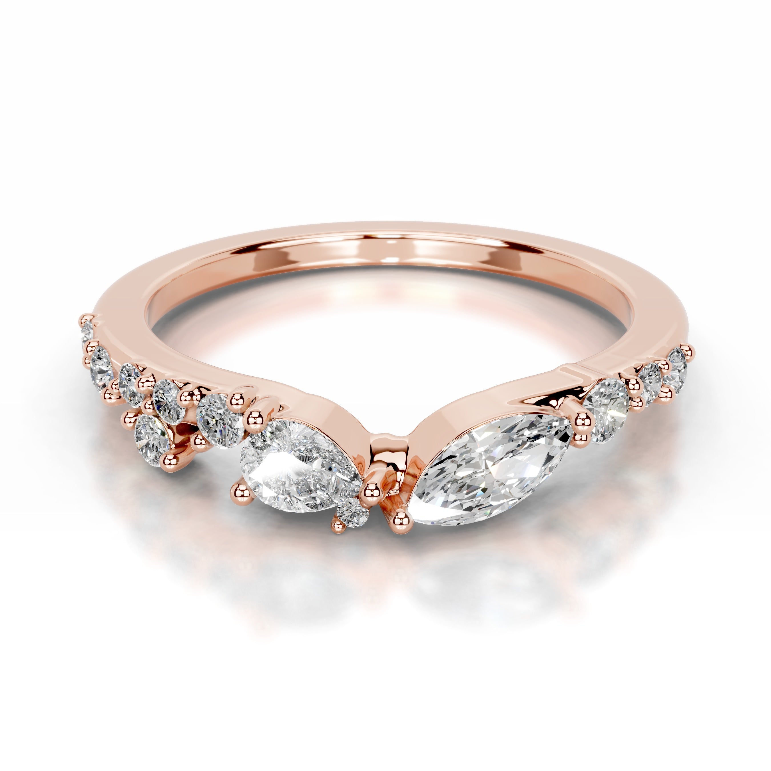 Faith Lab Grown Diamond Wedding band - 14K Rose Gold