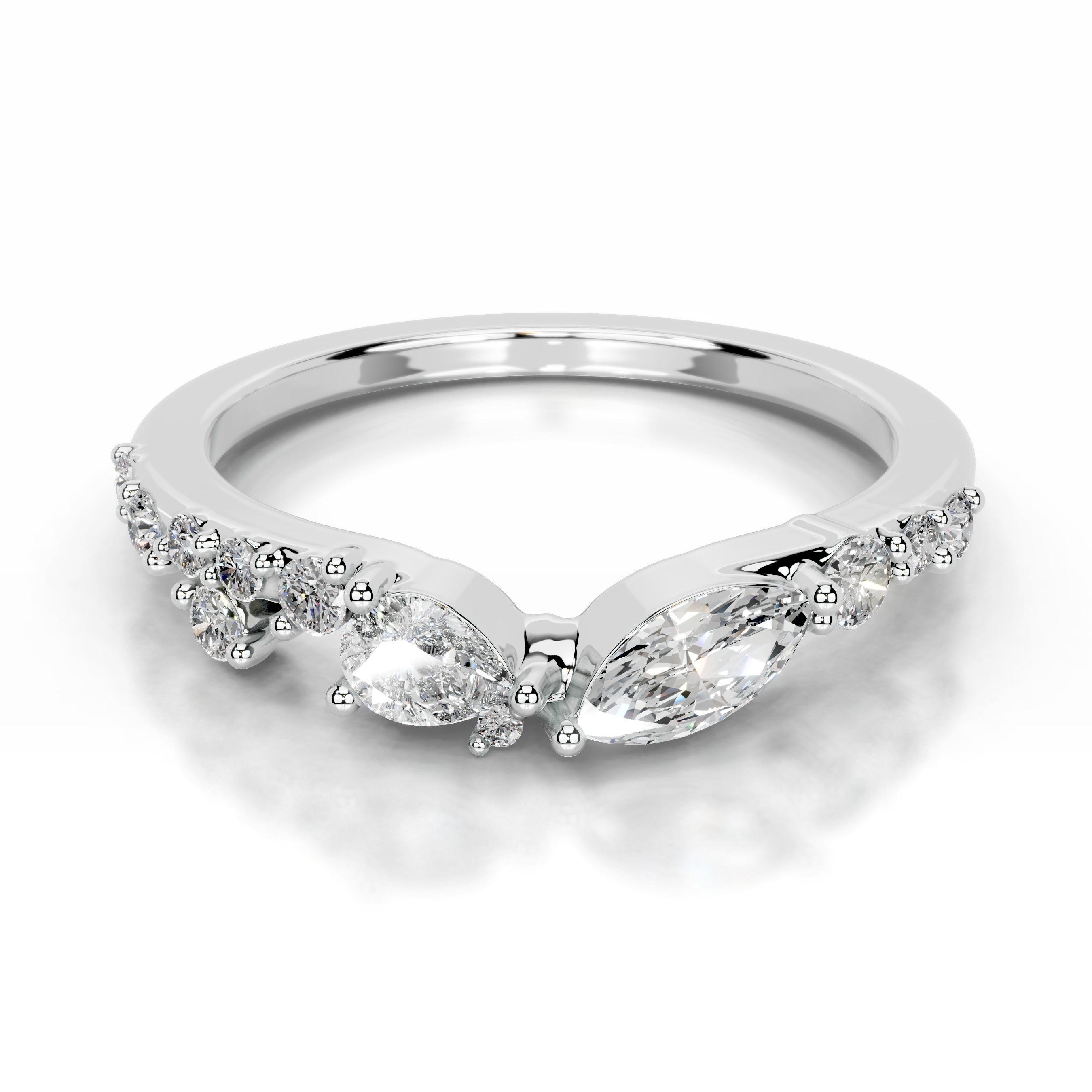 Faith Lab Grown Diamond Wedding band - 14K White Gold