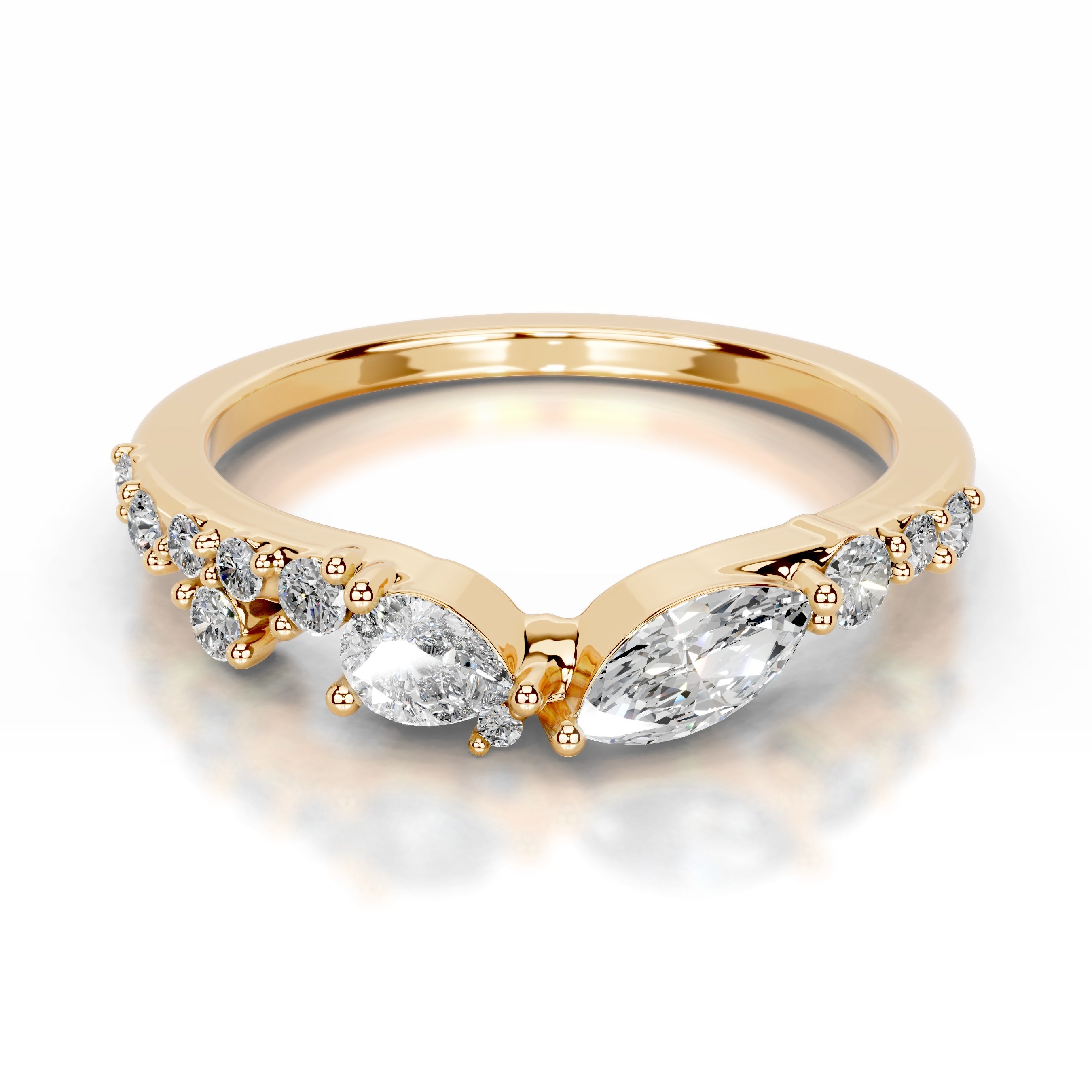 Faith Lab Grown Diamond Wedding band - 18K Yellow Gold