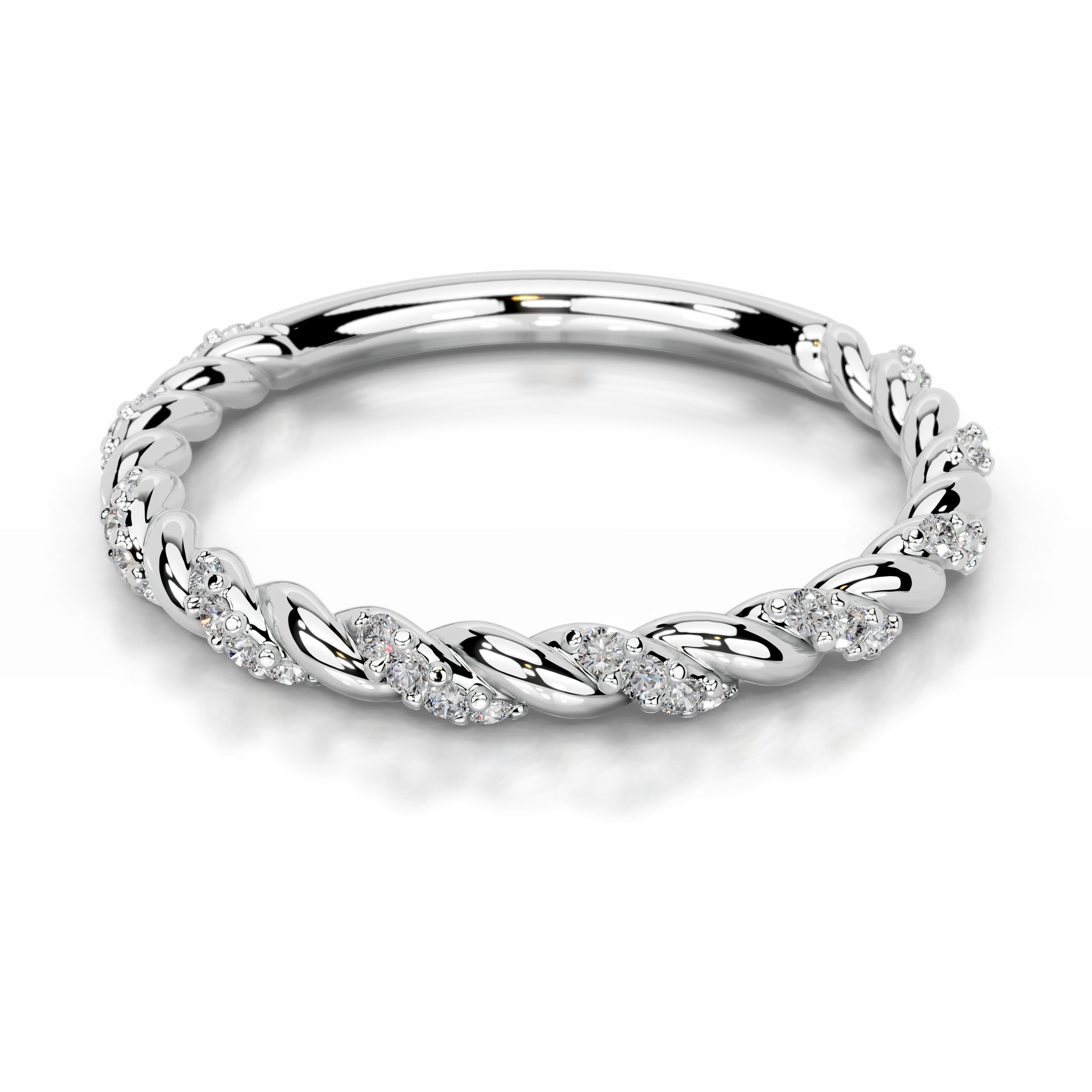 Sunniva Lab Grown Diamond Wedding band - 18K White Gold