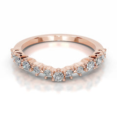 Millicent Lab Grown Diamond Wedding band - 14K Rose Gold