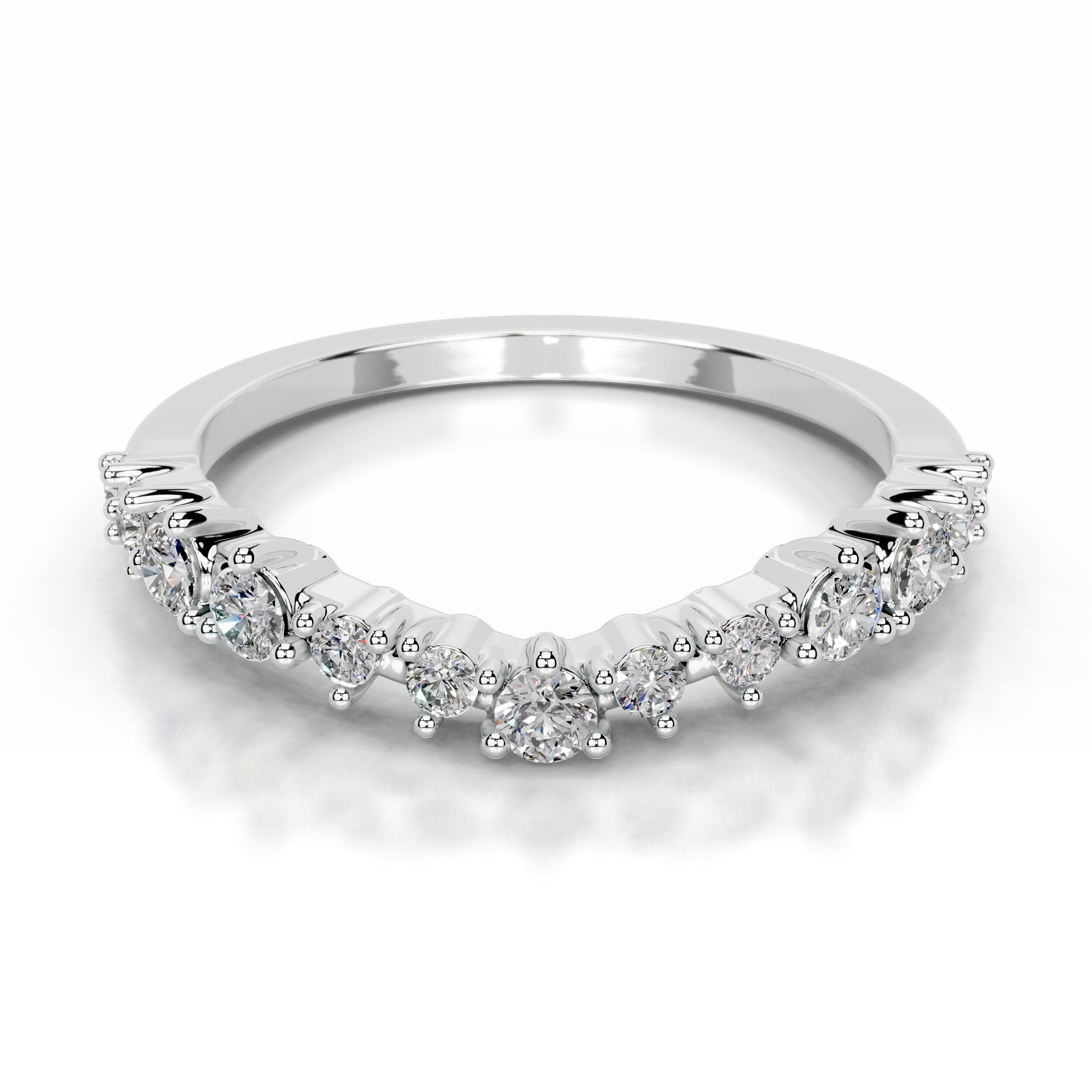 Millicent Lab Grown Diamond Wedding band - 14K White Gold