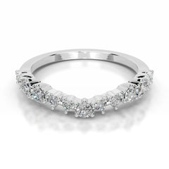 Millicent Lab Grown Diamond Wedding band - 18K White Gold