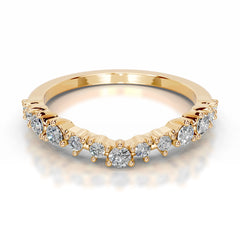 Millicent Lab Grown Diamond Wedding band - 18K Yellow Gold