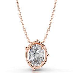 Rooted in Love Lab Grown Diamond Necklace - 14K Rose Gold
