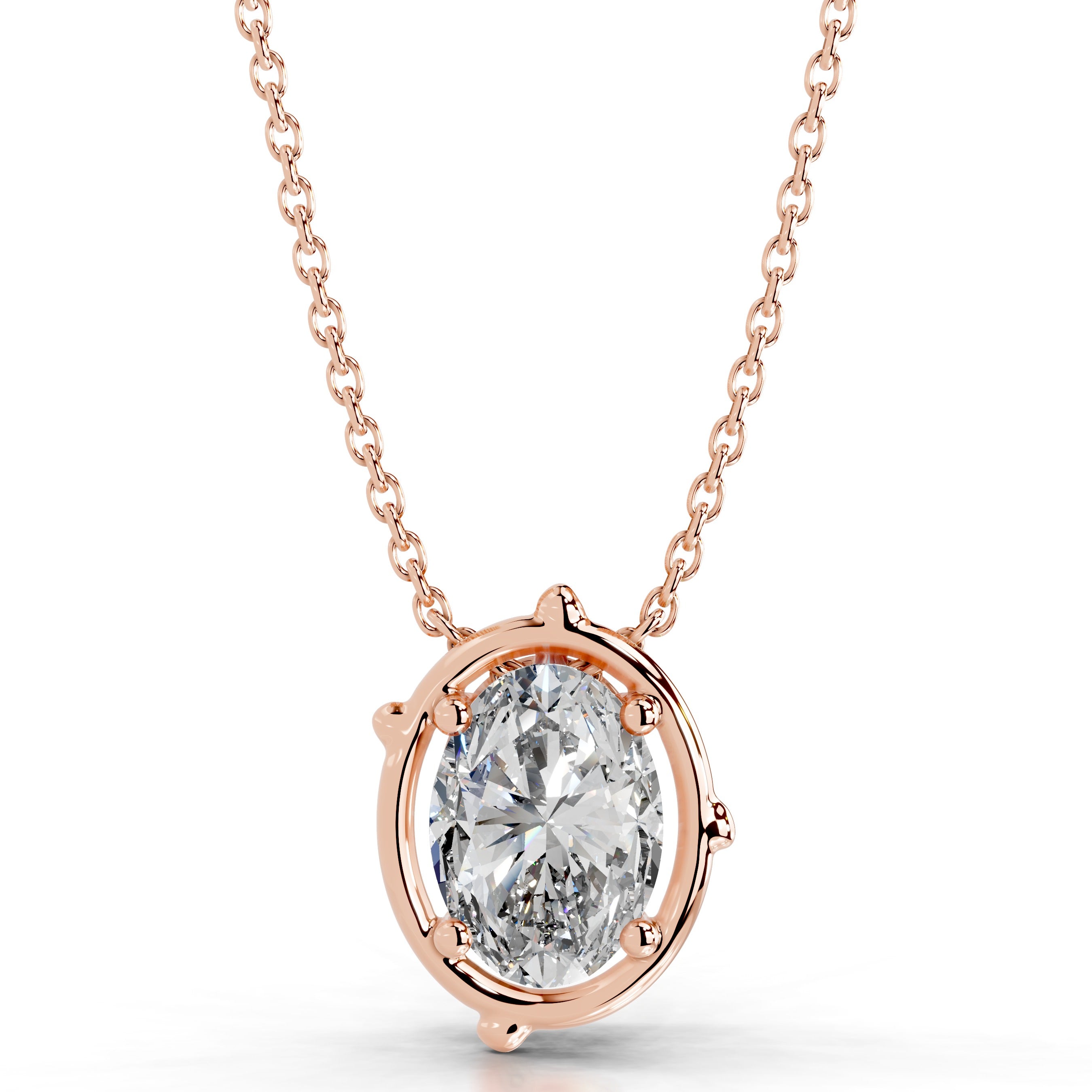 Rooted in Love Lab Grown Diamond Necklace - 14K Rose Gold