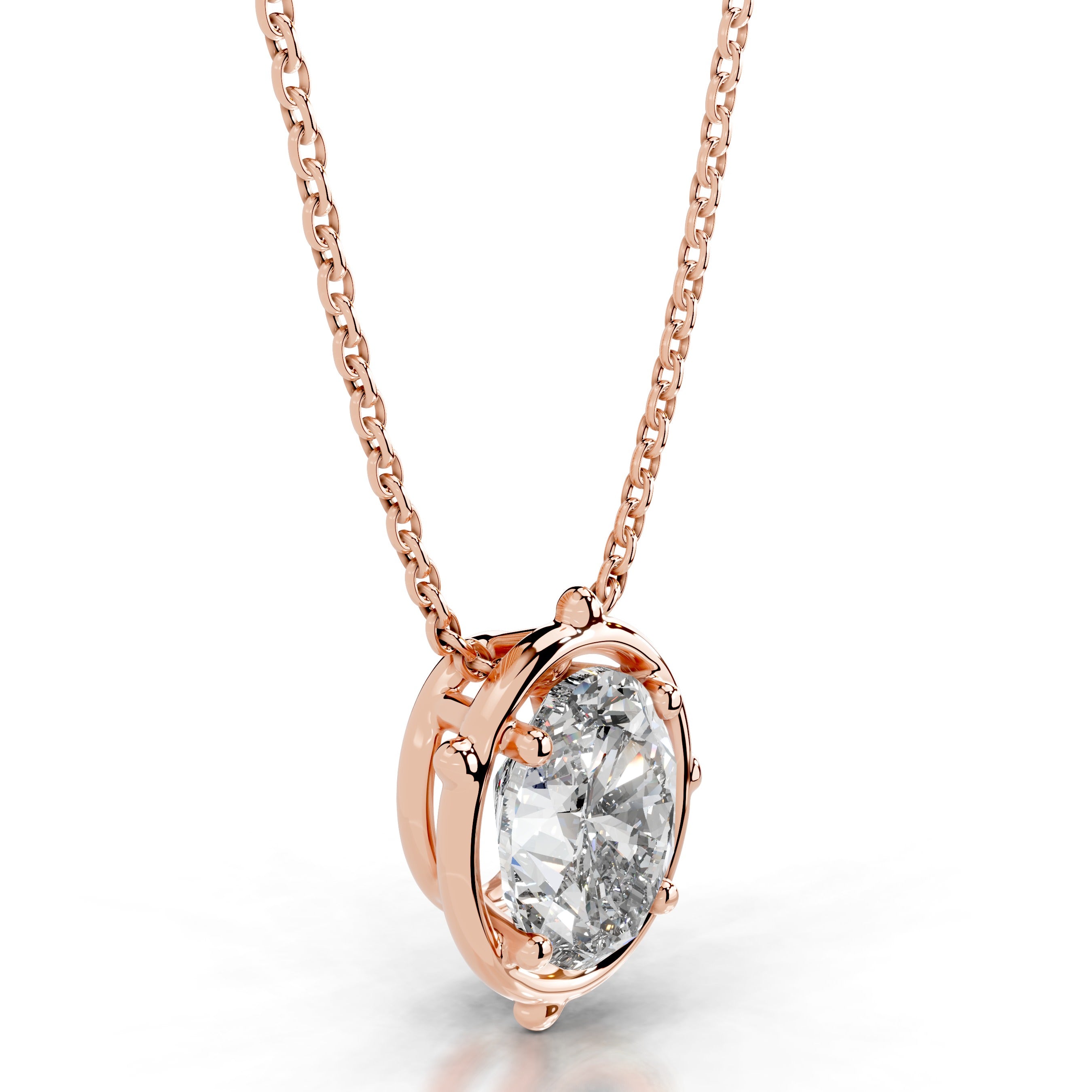 Rooted in Love Lab Grown Diamond Necklace - 14K Rose Gold