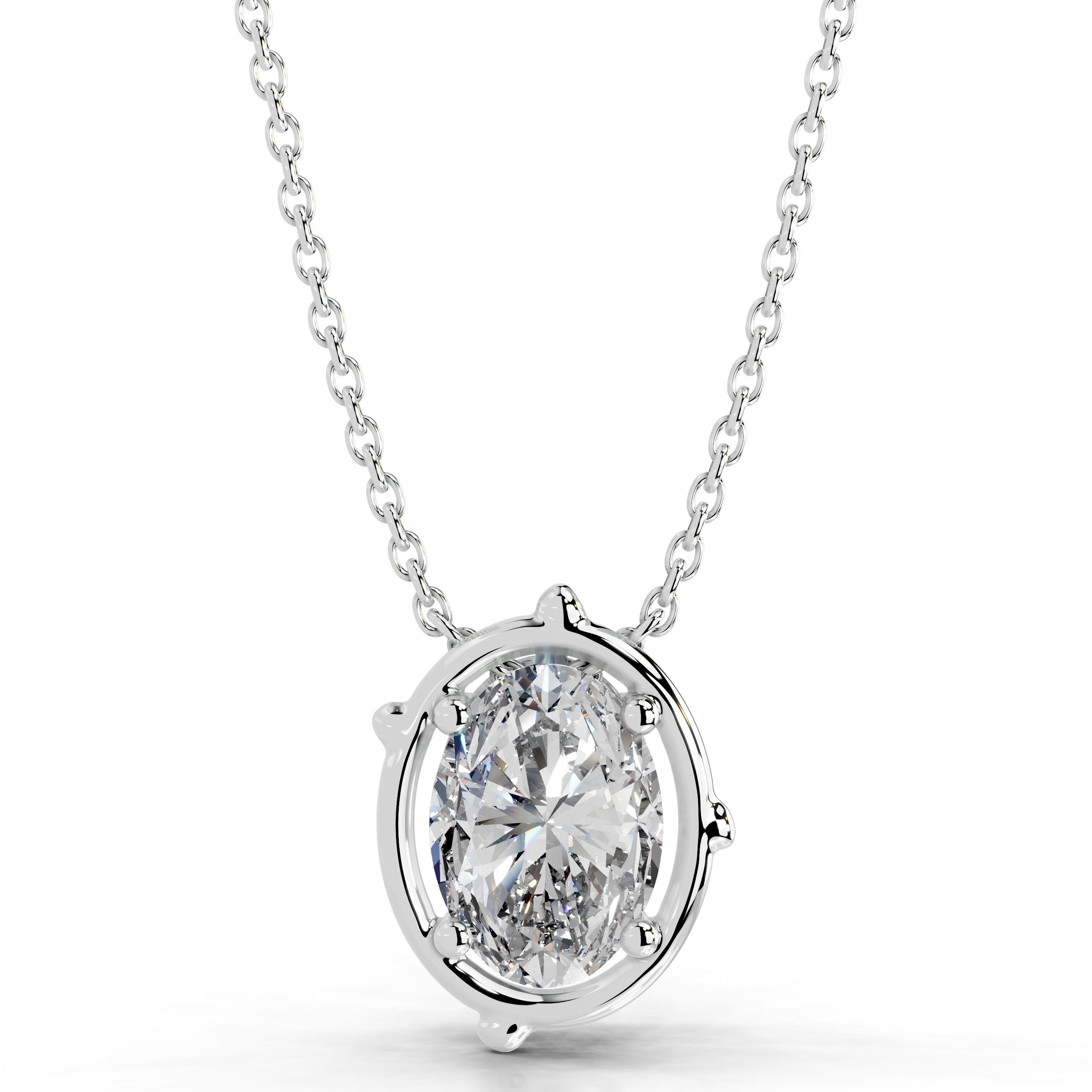 Rooted in Love Lab Grown Diamond Necklace - 14K White Gold