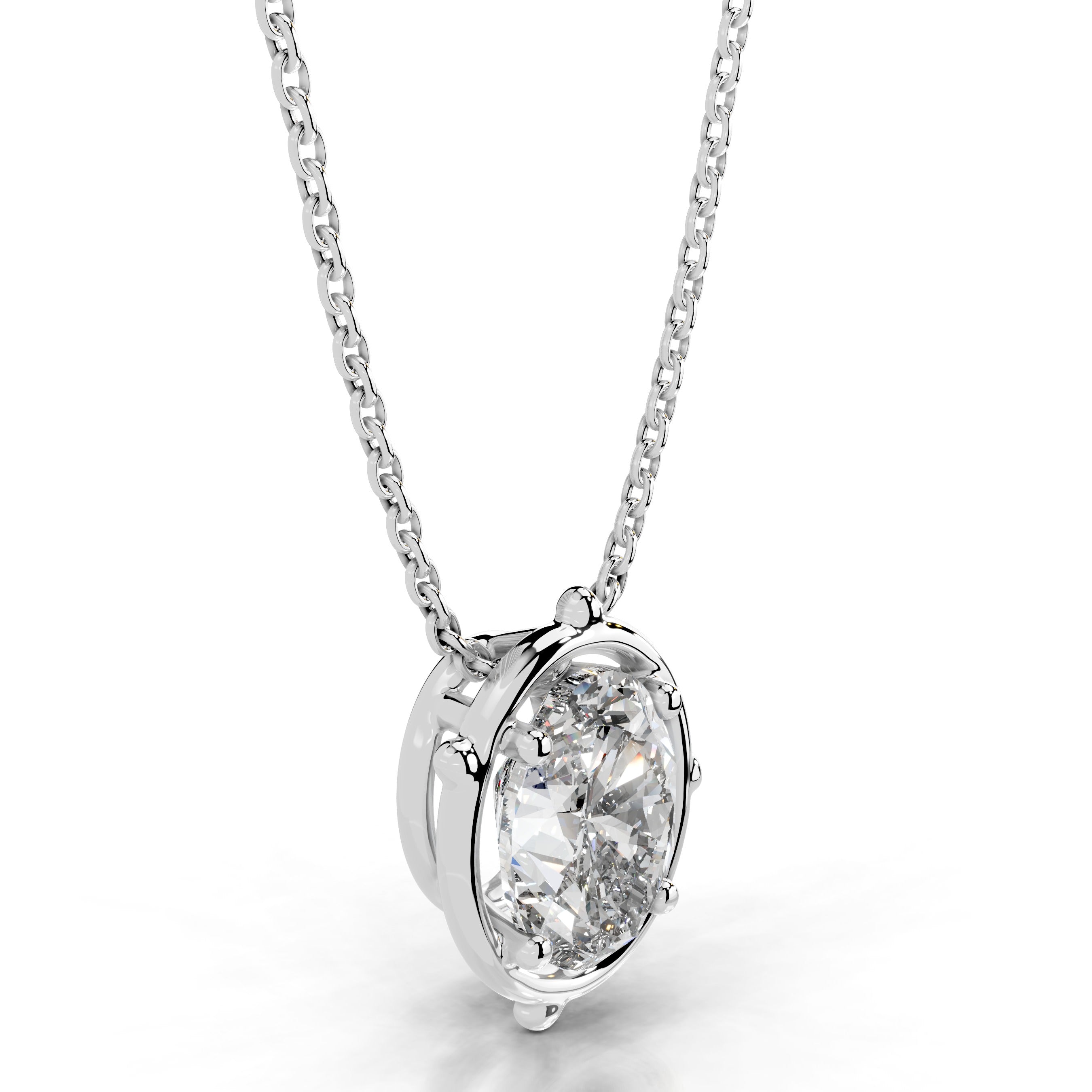 Rooted in Love Lab Grown Diamond Necklace - 14K White Gold