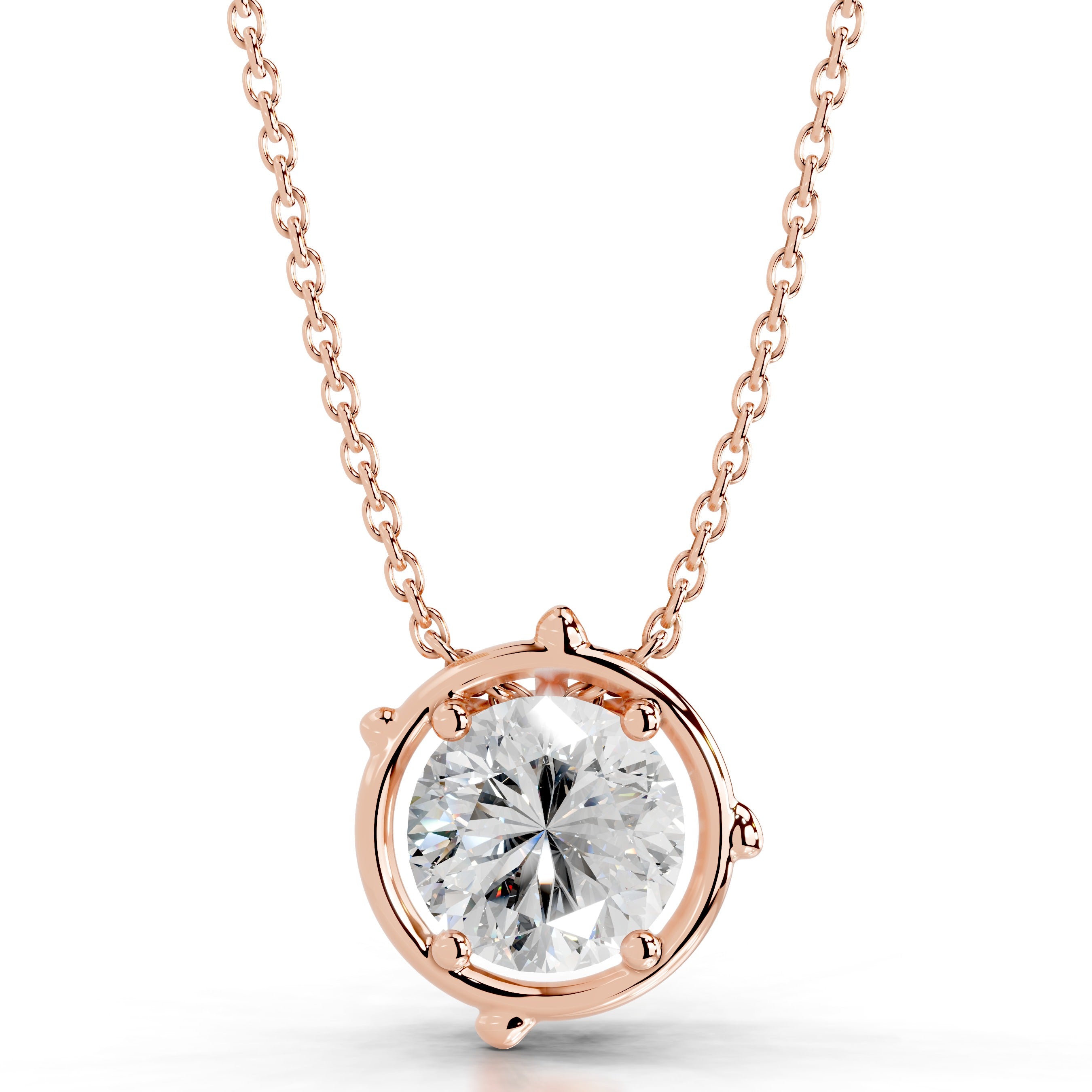 Rooted in Love Lab Grown Diamond Necklace - 14K Rose Gold