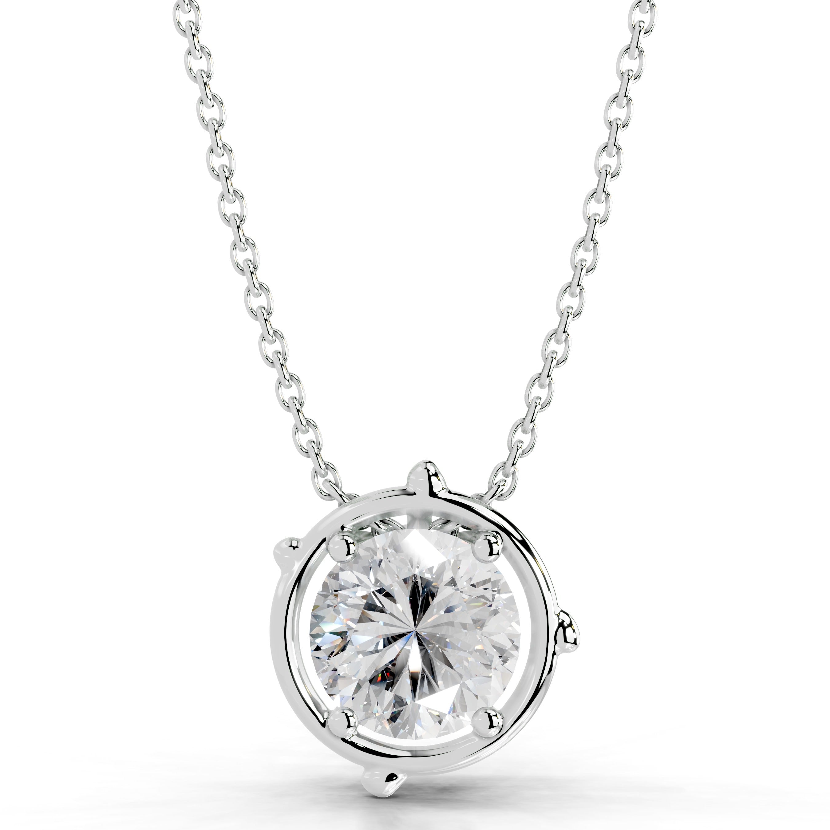 Rooted in Love Lab Grown Diamond Necklace - 14K White Gold