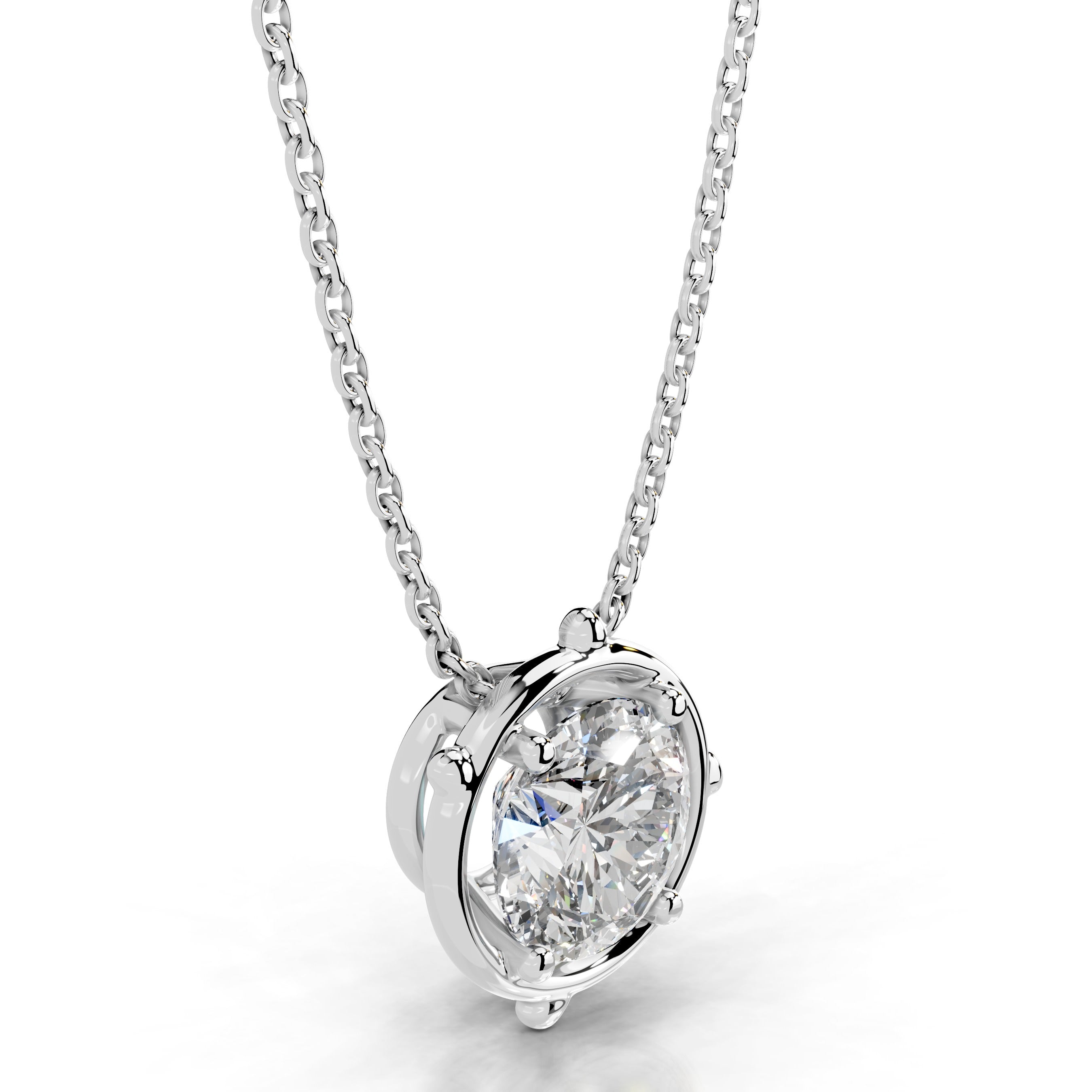 Rooted in Love Lab Grown Diamond Necklace - 14K White Gold