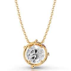 Rooted in Love Lab Round Grown Diamond Necklace - 18K Yellow Gold