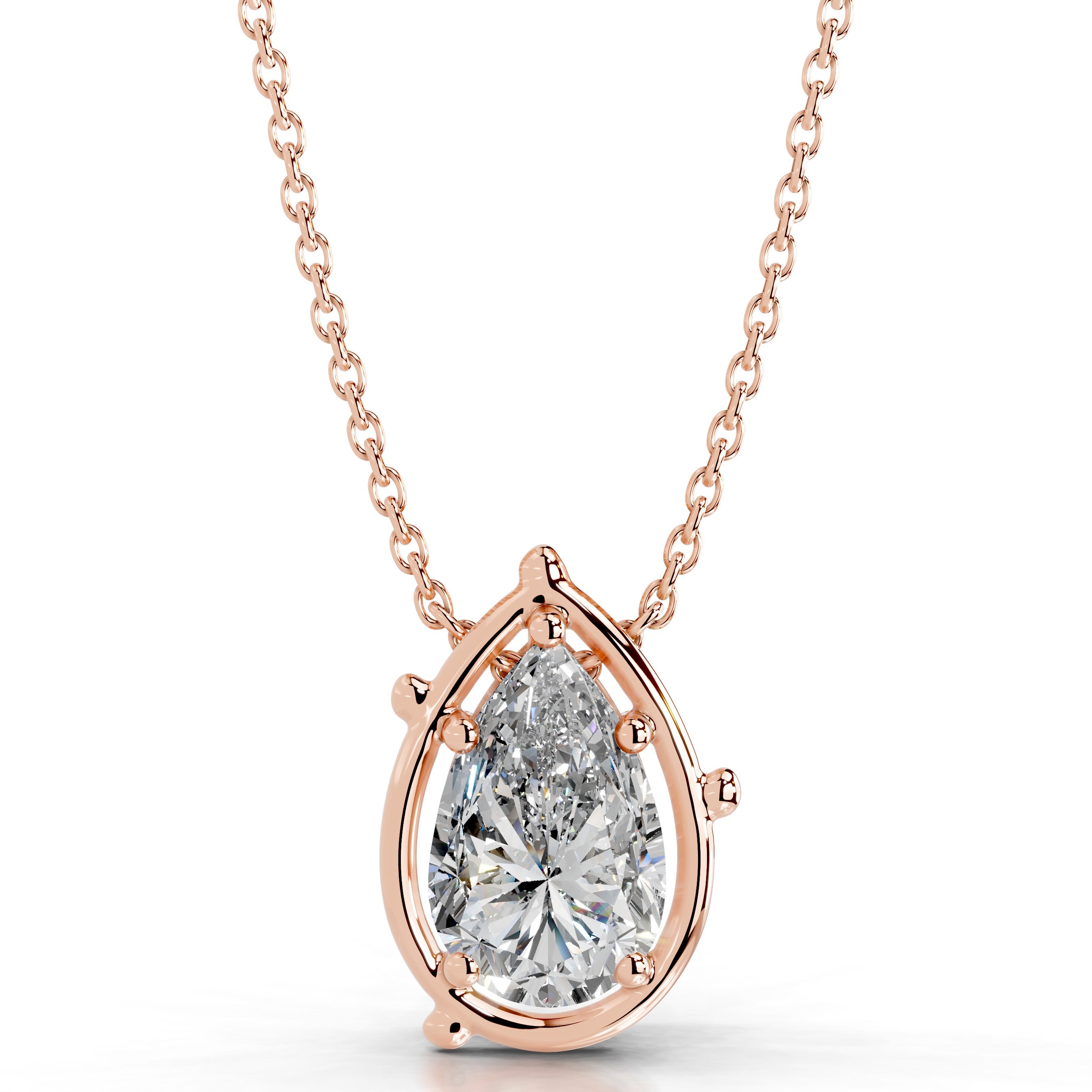 Rooted in Love Lab Grown Diamond Necklace - 14K Rose Gold