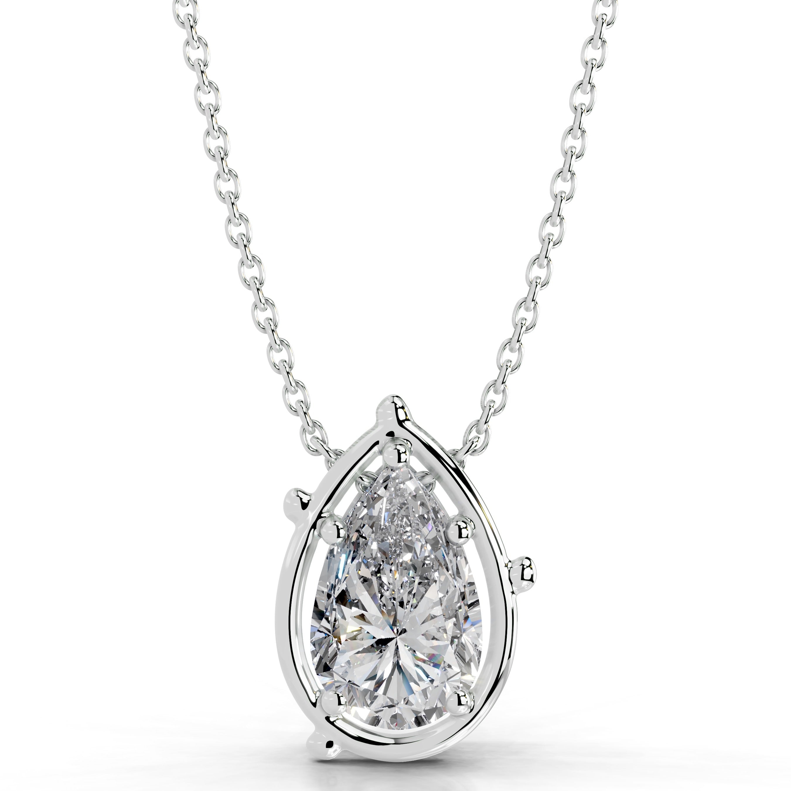 Rooted in Love Lab Grown Diamond Necklace - 14K White Gold