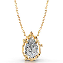 Rooted in Love Pear Lab Grown Diamond Necklace - 18K Yellow Gold