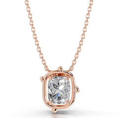 Rooted in Love Cushion Lab Grown Diamond Necklace - 14K Rose Gold