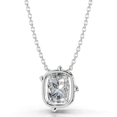 Rooted in Love Cushion Lab Grown Diamond Necklace - 18K White Gold