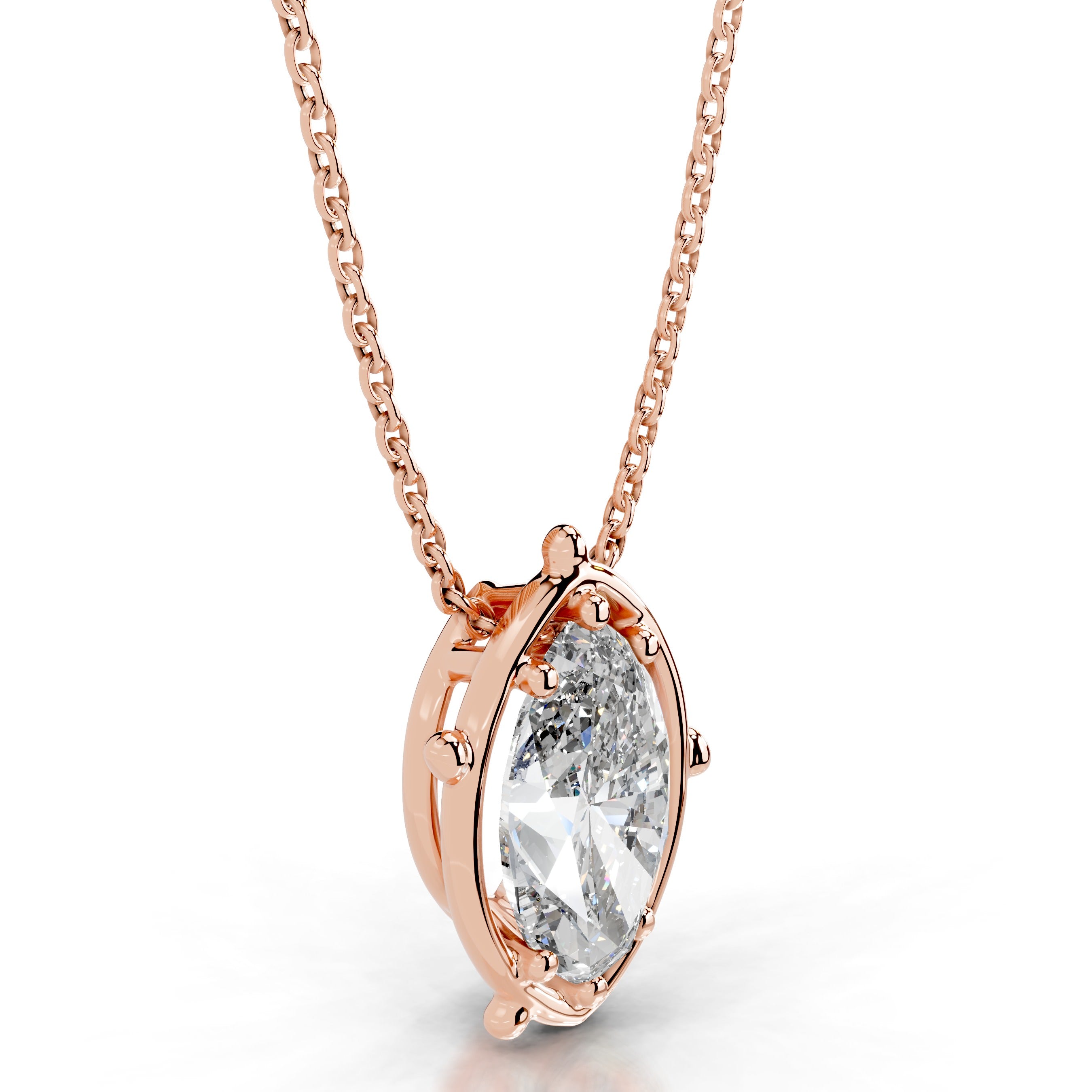 Rooted in Love Lab Grown Diamond Necklace - 14K Rose Gold