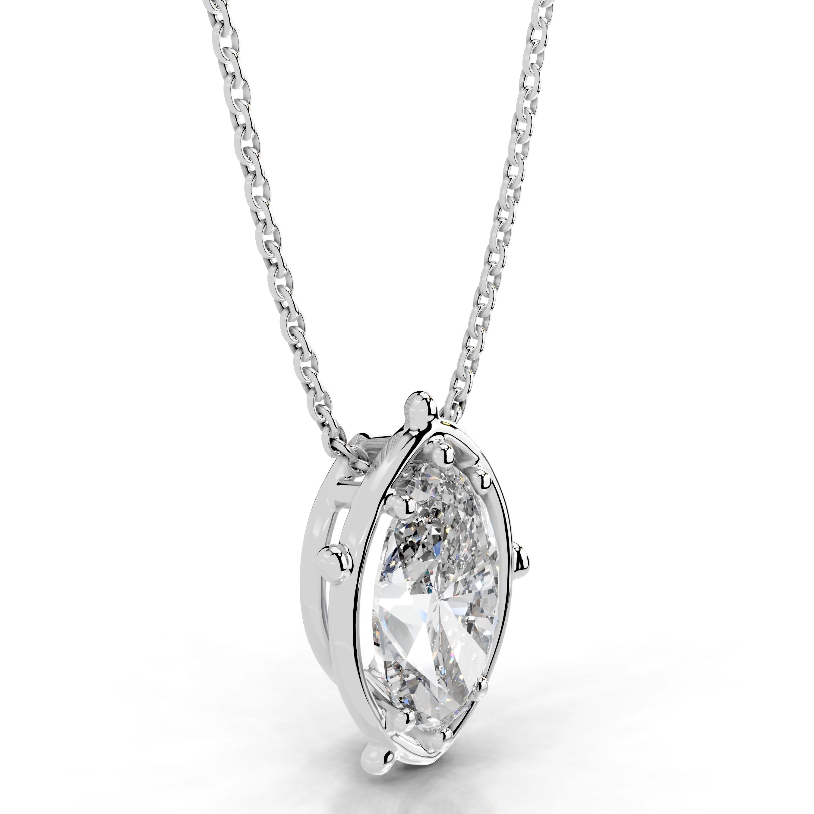 Rooted in Love Lab Grown Diamond Necklace - 14K White Gold