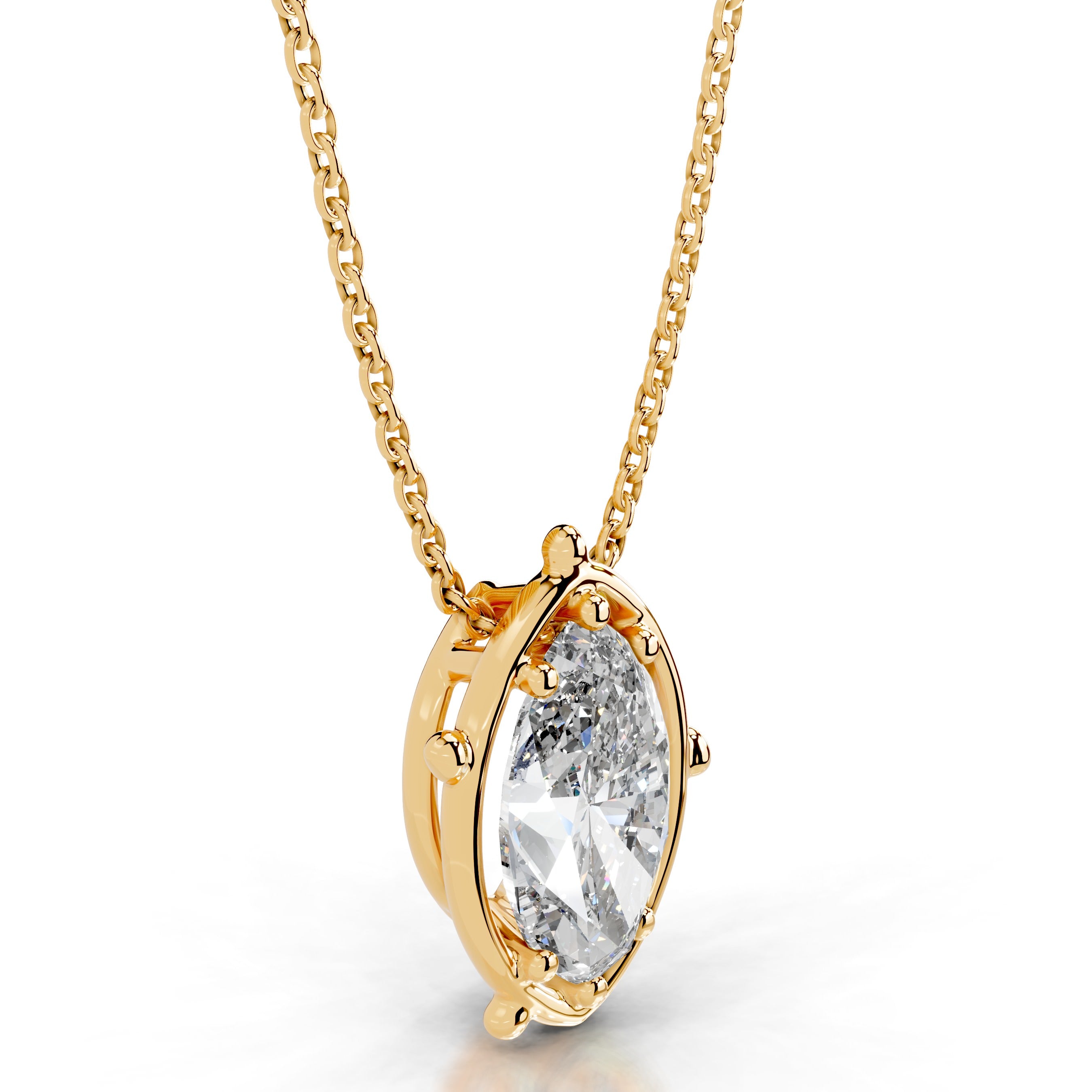 Rooted in Love Lab Grown Diamond Necklace - 18K Yellow Gold