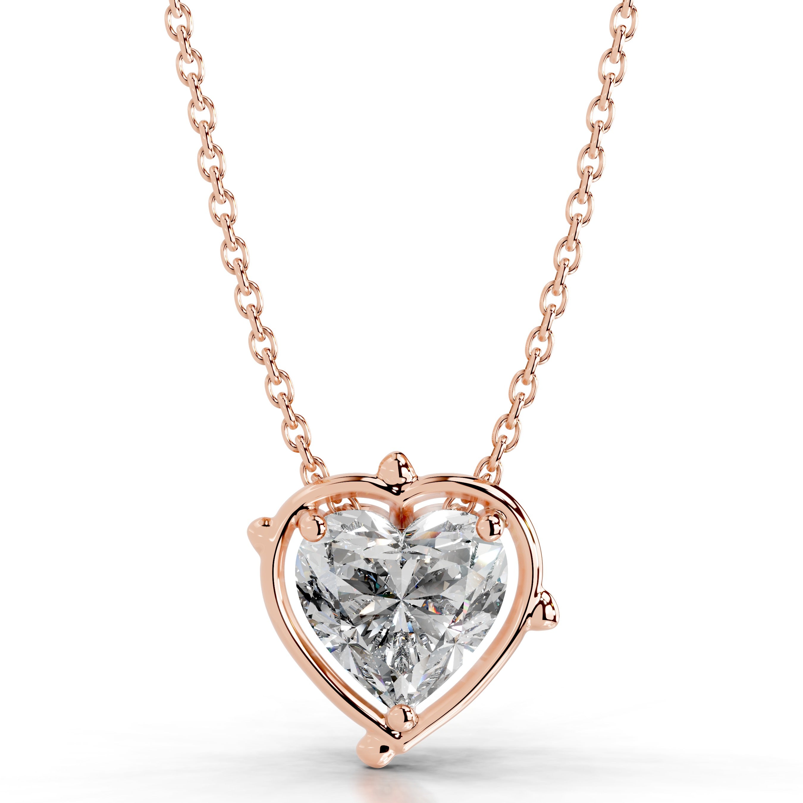 Rooted in Love Lab Grown Diamond Necklace - 14K Rose Gold