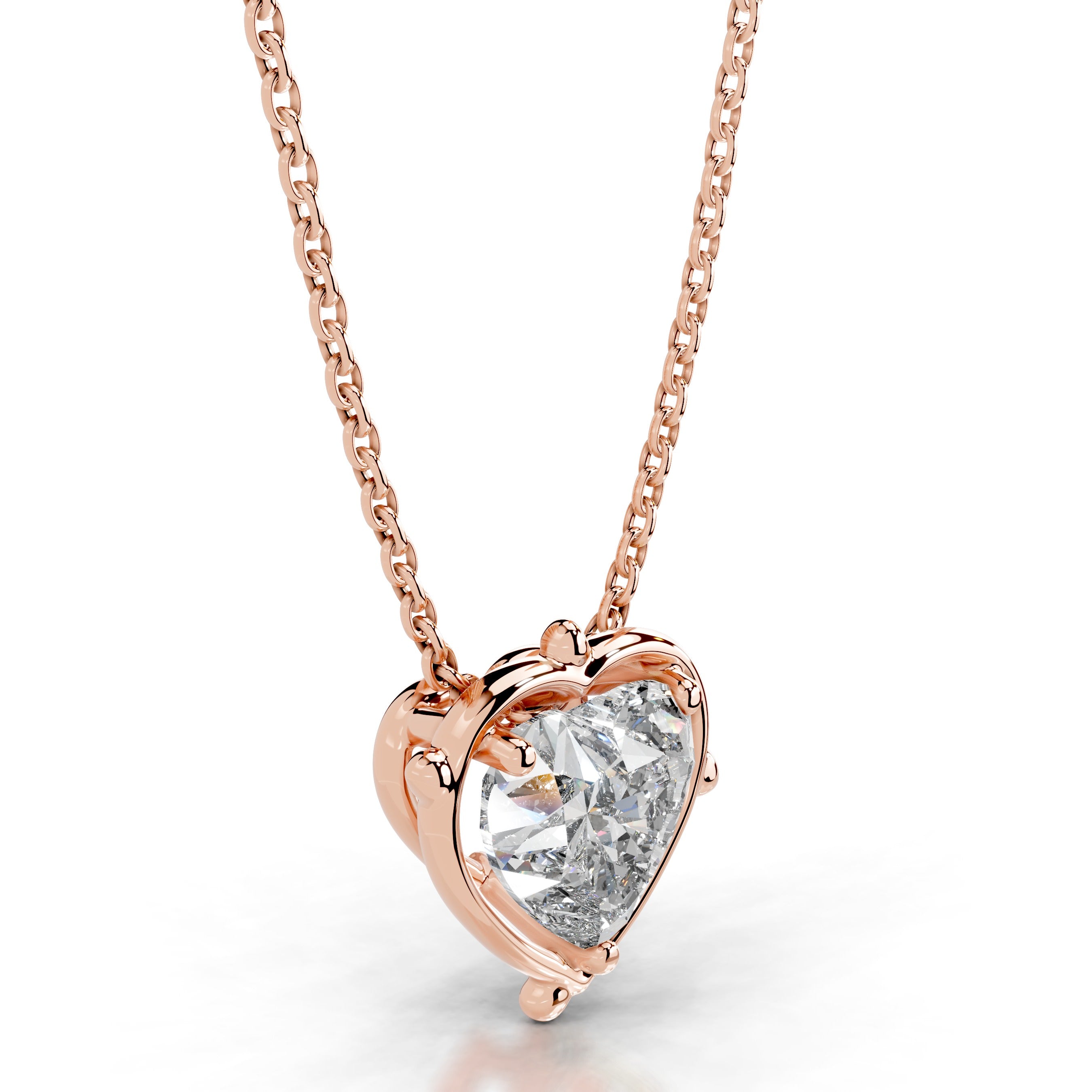 Rooted in Love Lab Grown Diamond Necklace - 14K Rose Gold