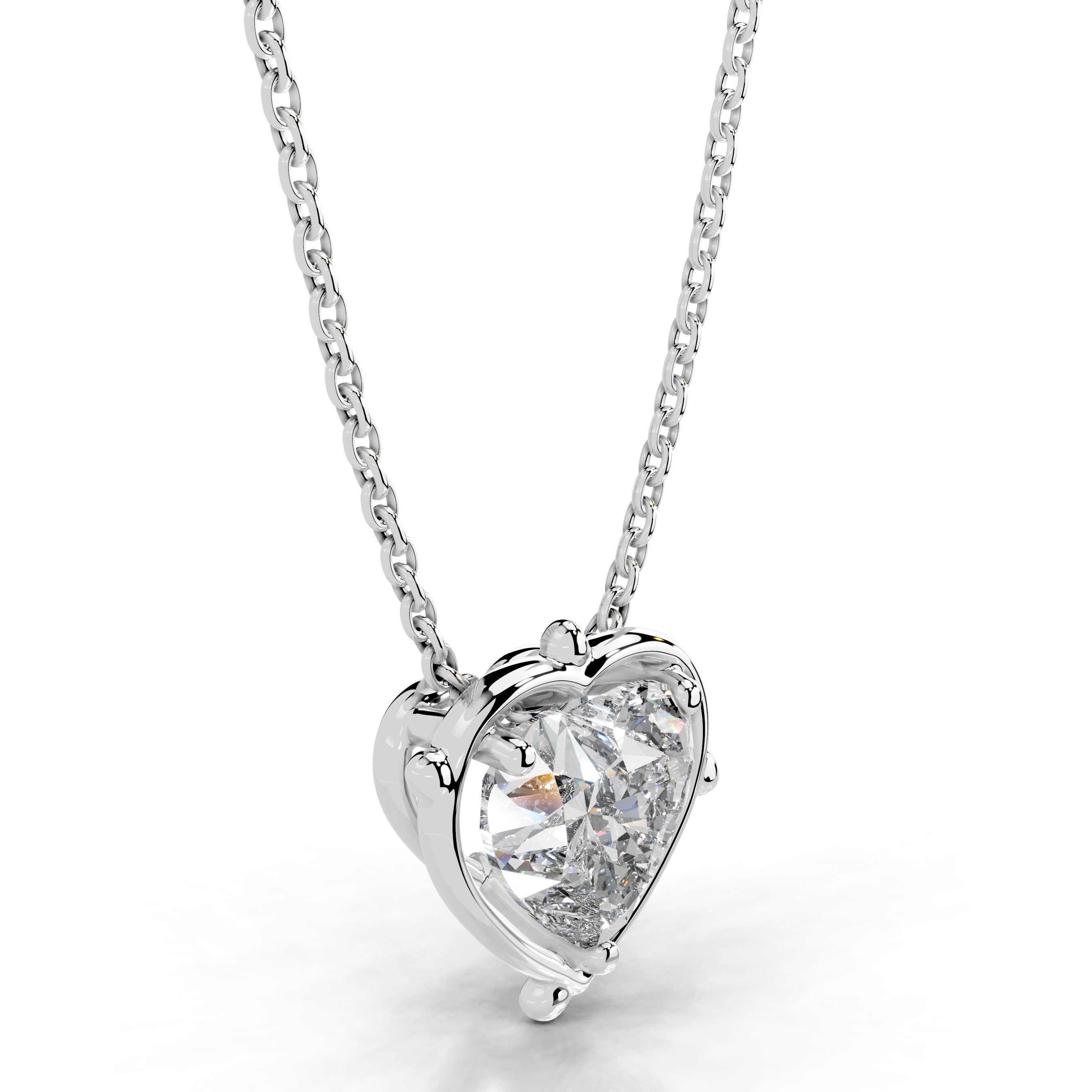 Rooted in Love Lab Grown Diamond Necklace - 14K White Gold