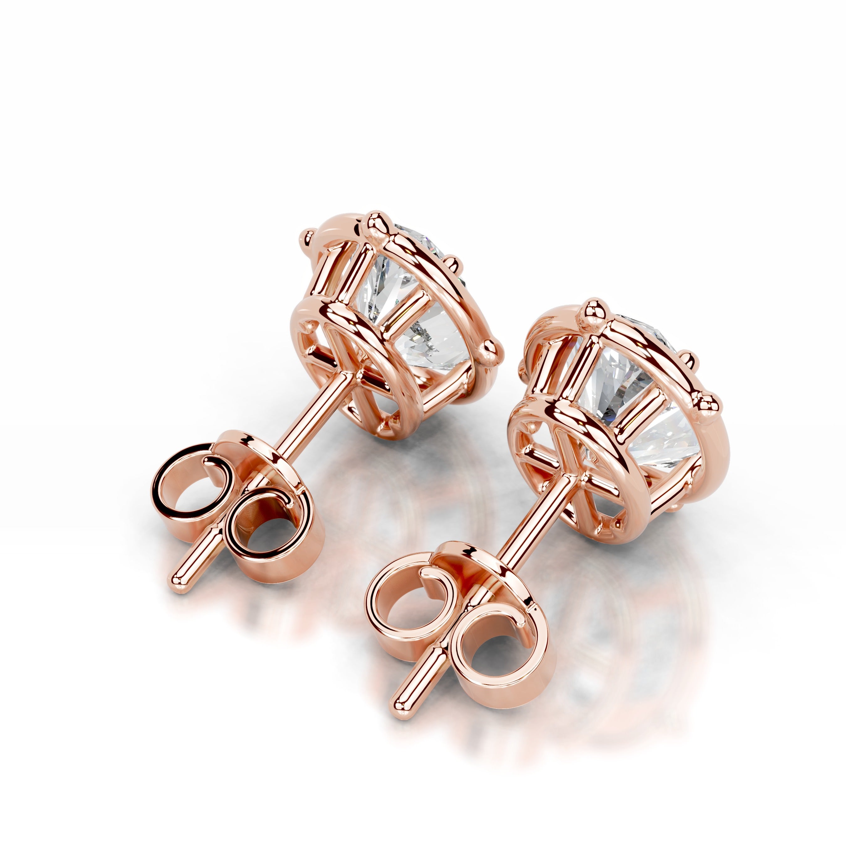 Rooted in Love Lab Grown Diamond Earrings - 14K Rose Gold