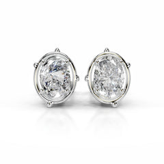 Rooted in Love Lab Grown Diamond Earrings - 14K White Gold