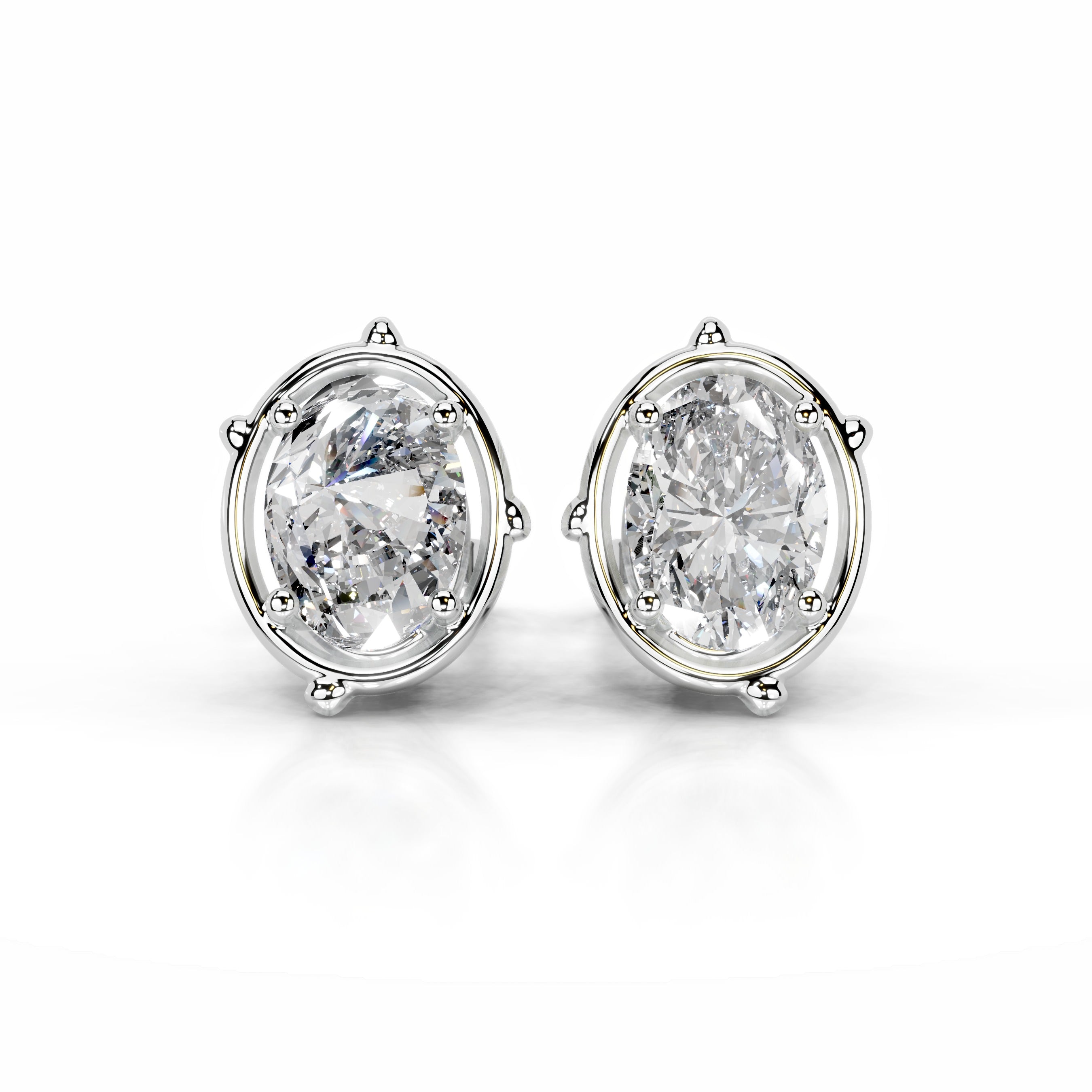 Rooted in Love Lab Grown Diamond Earrings - 18K White Gold