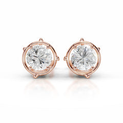 Rooted in Love Lab Grown Diamond Earrings - 14K Rose Gold