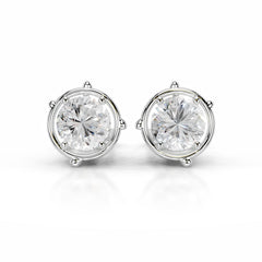 Rooted in Love Lab Grown Diamond Earrings - 14K White Gold