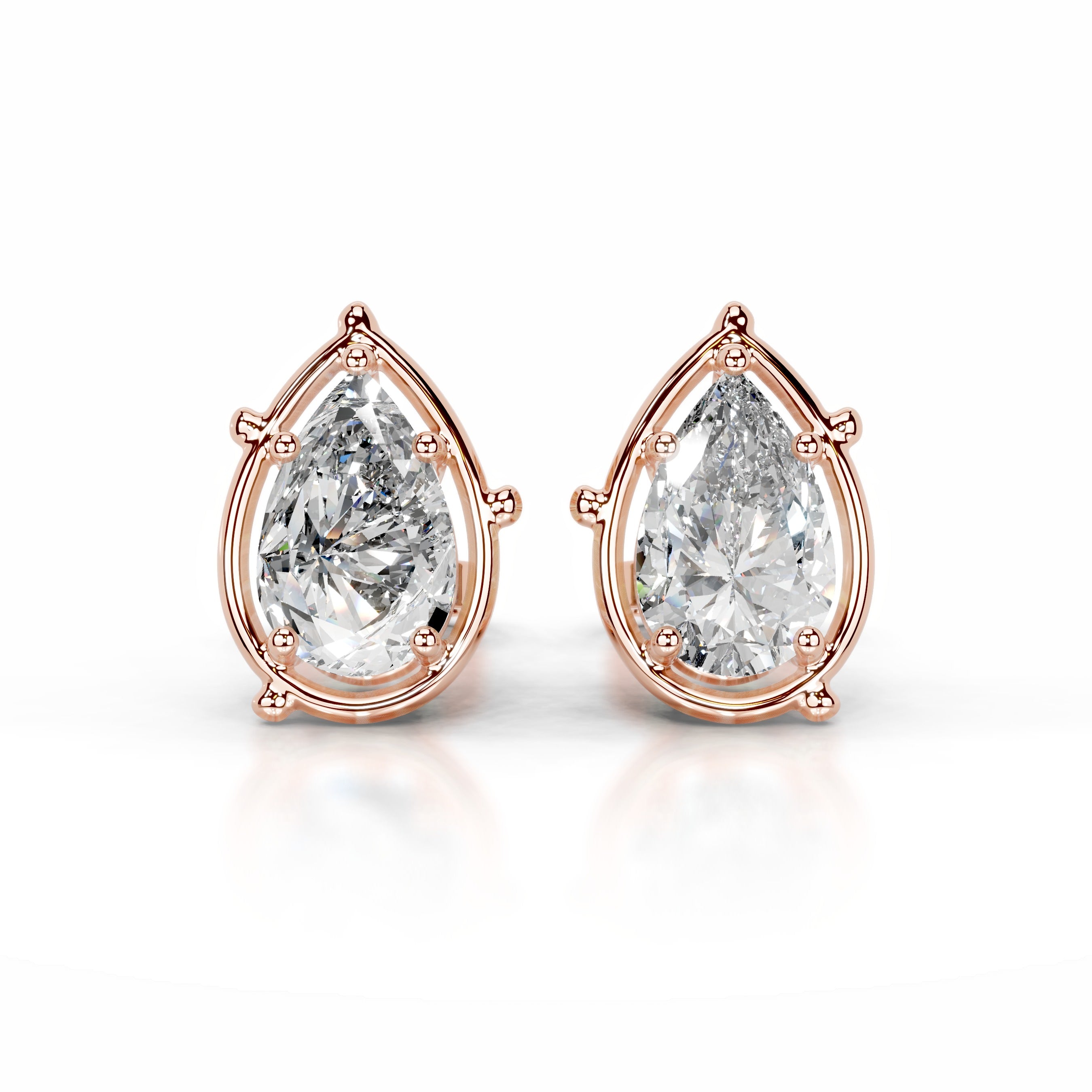 Rooted in Love Lab Grown Diamond Earrings - 14K Rose Gold