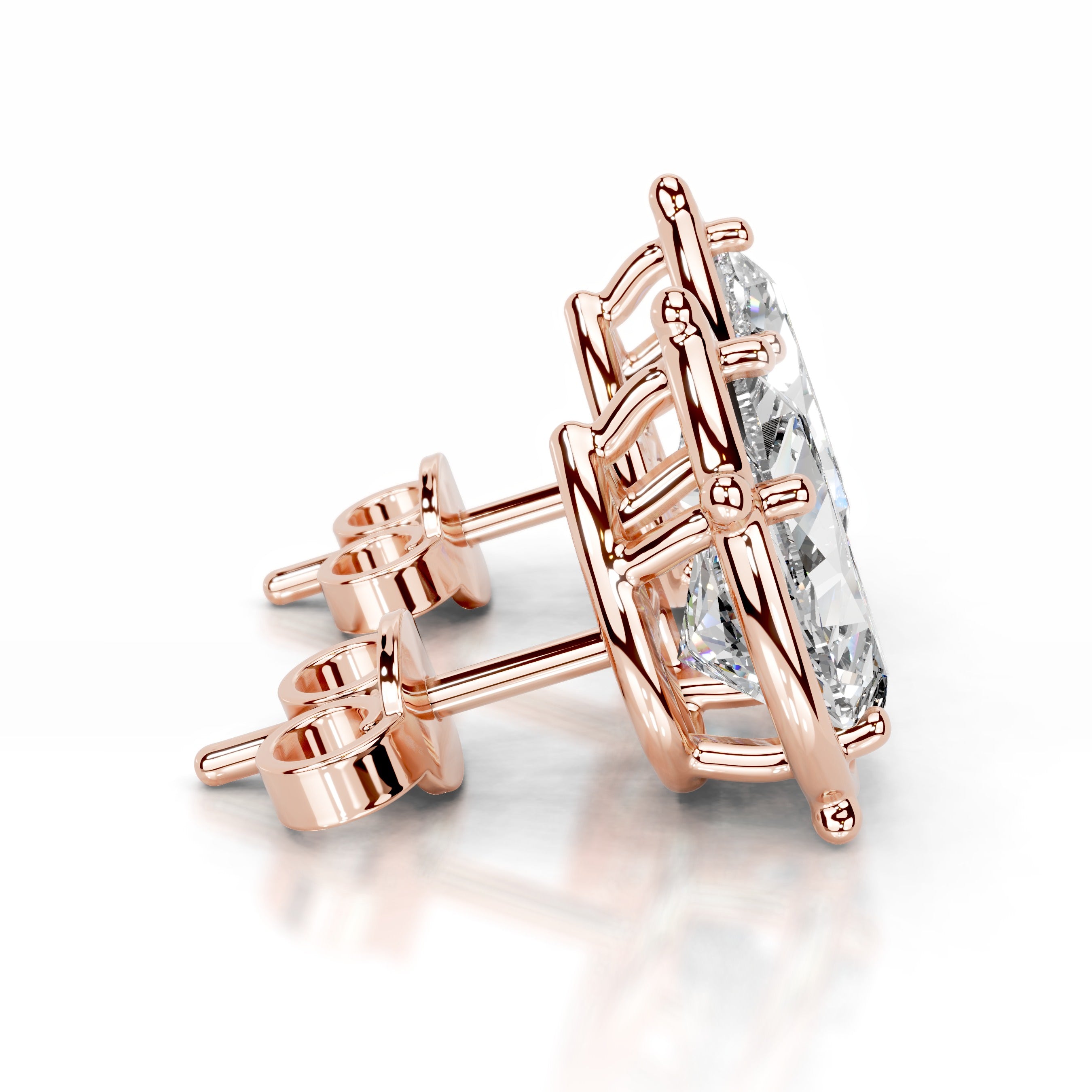 Rooted in Love Lab Grown Diamond Earrings - 14K Rose Gold