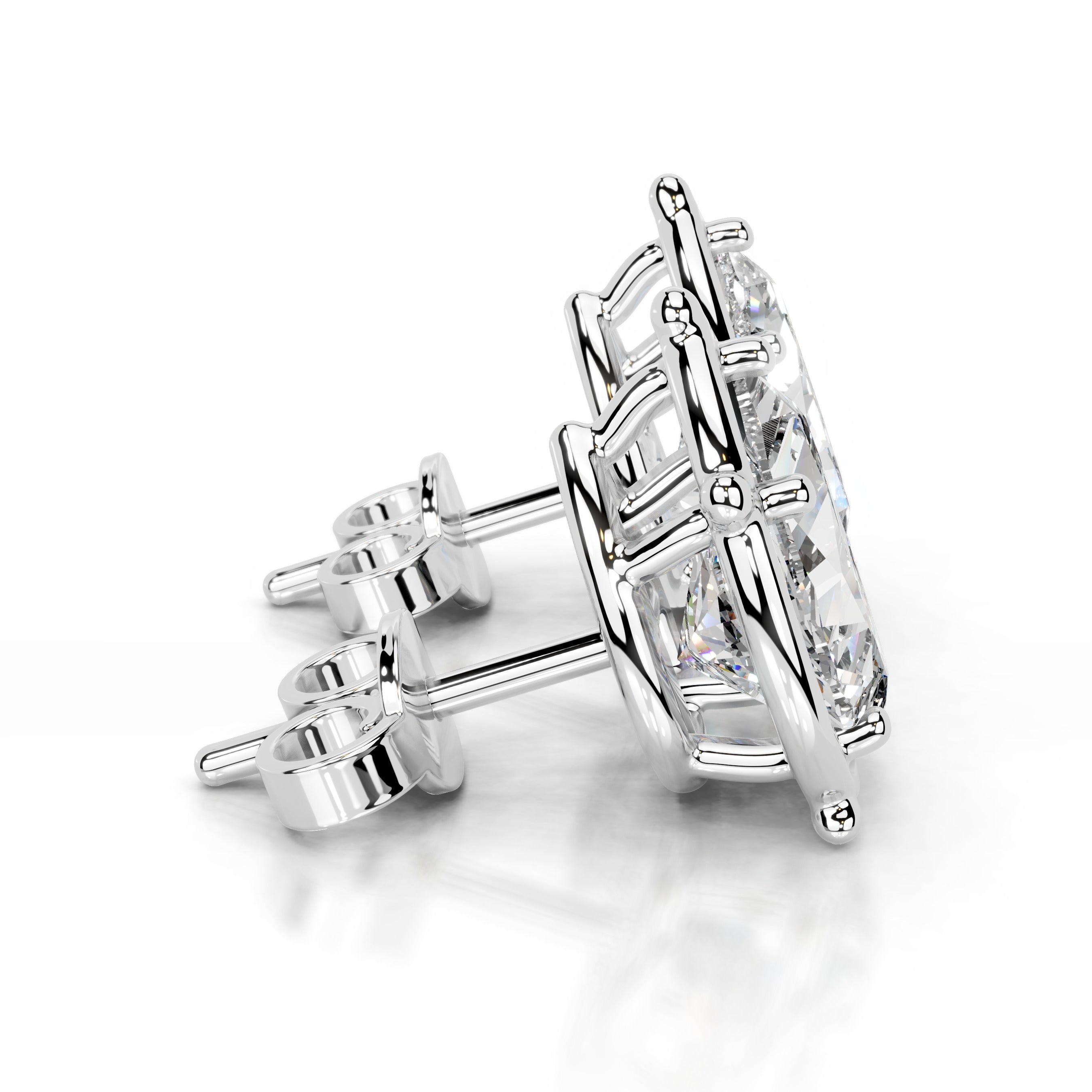 Rooted in Love Lab Grown Diamond Earrings - 14K White Gold