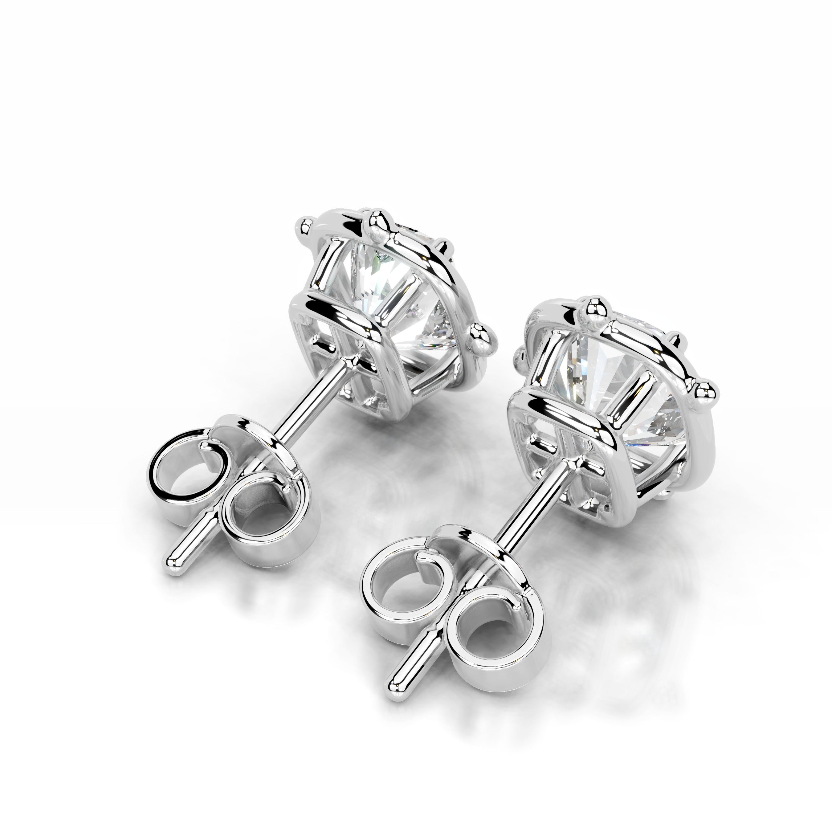 Rooted in Love Lab Grown Diamond Earrings - 18K White Gold