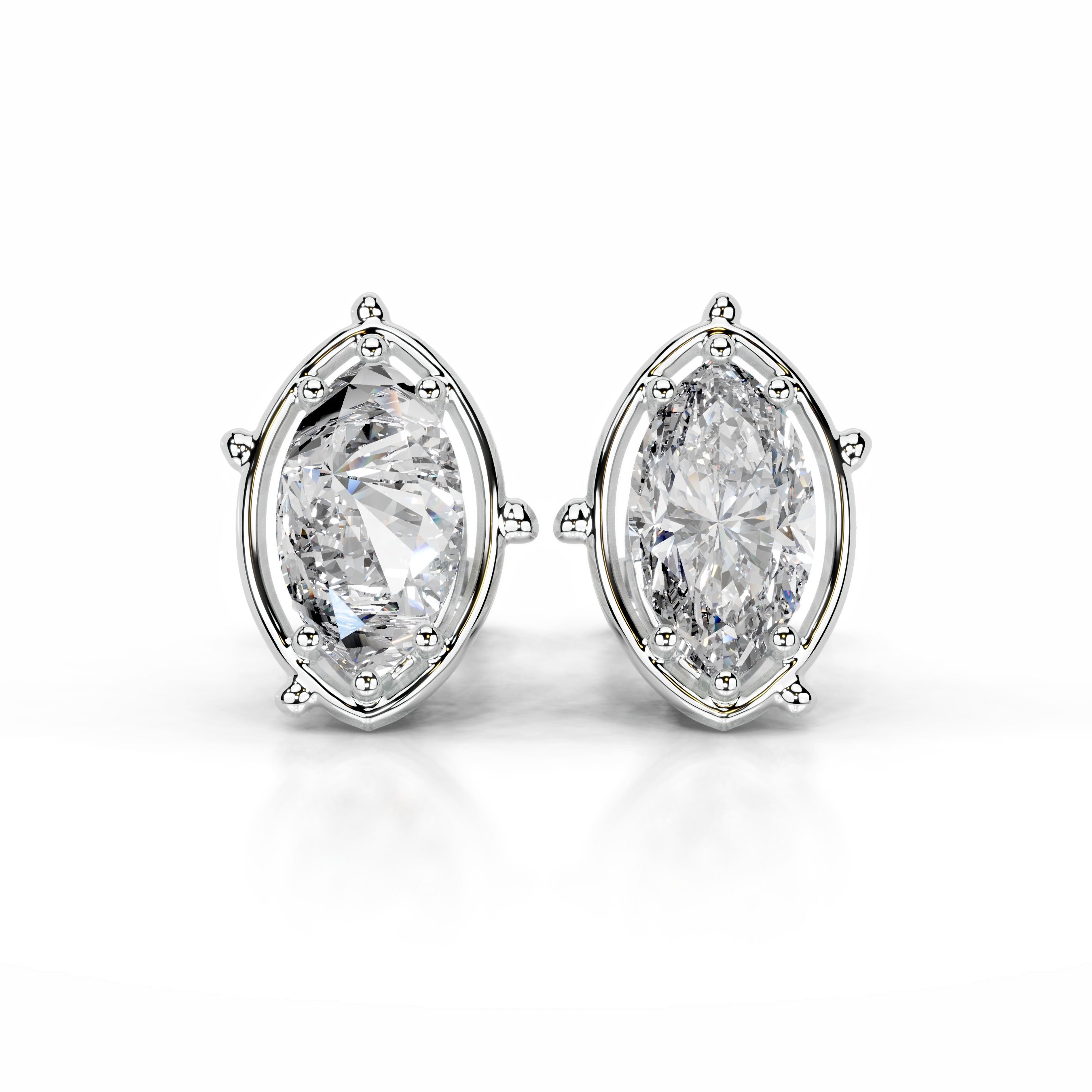 Rooted in Love Lab Grown Diamond Earrings - 14K White Gold