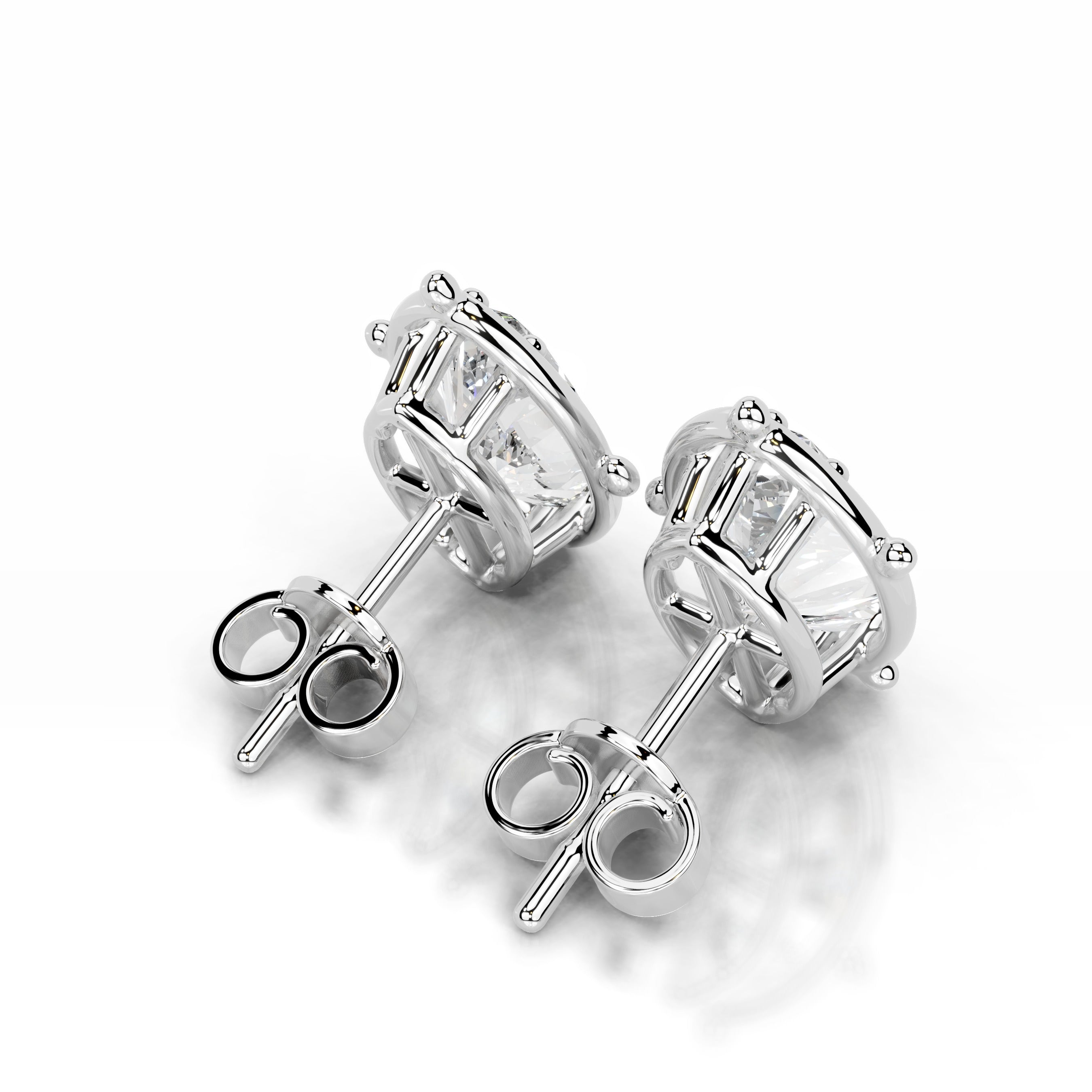 Rooted in Love Lab Grown Diamond Earrings - 14K White Gold