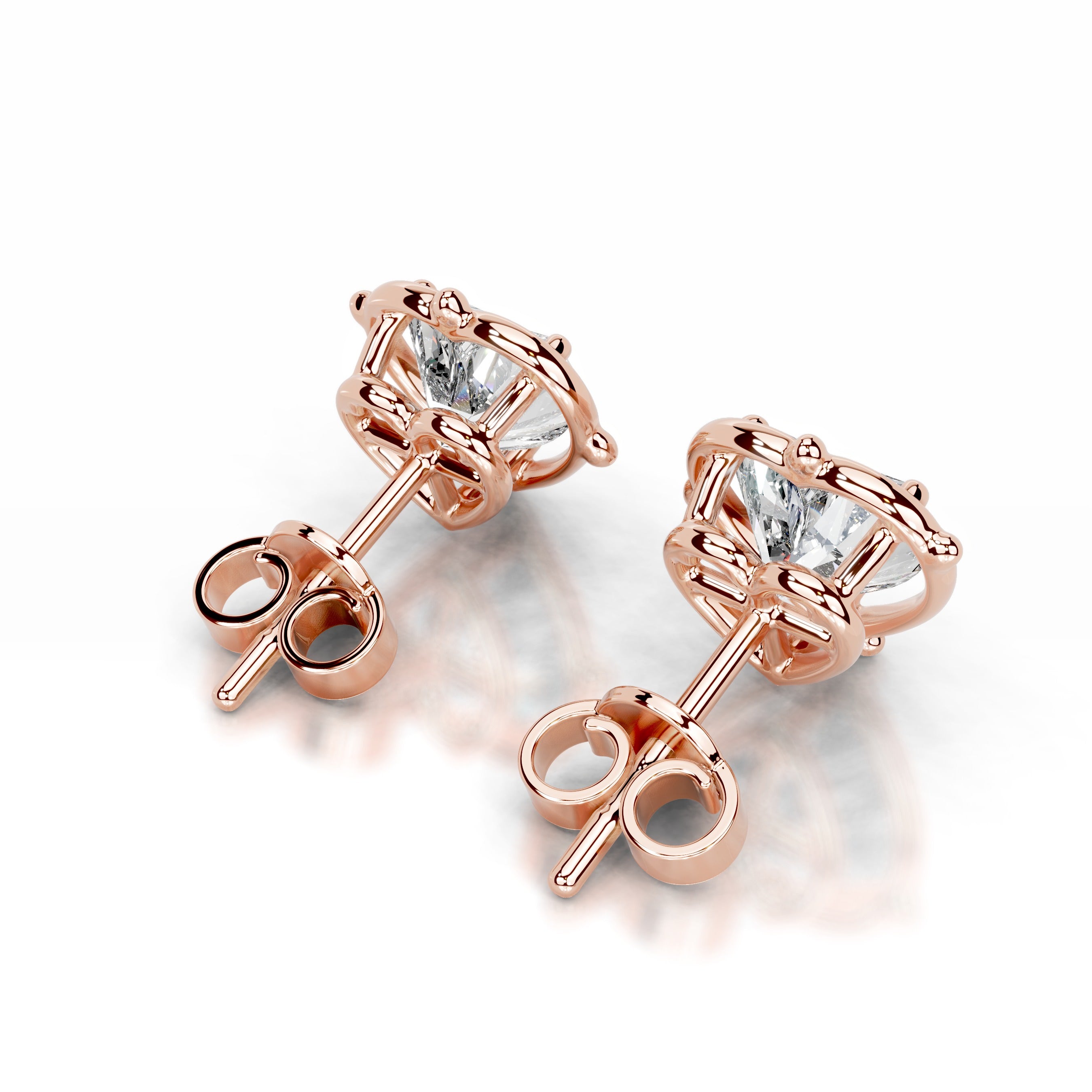 Rooted in Love Lab Grown Diamond Earrings - 14K Rose Gold