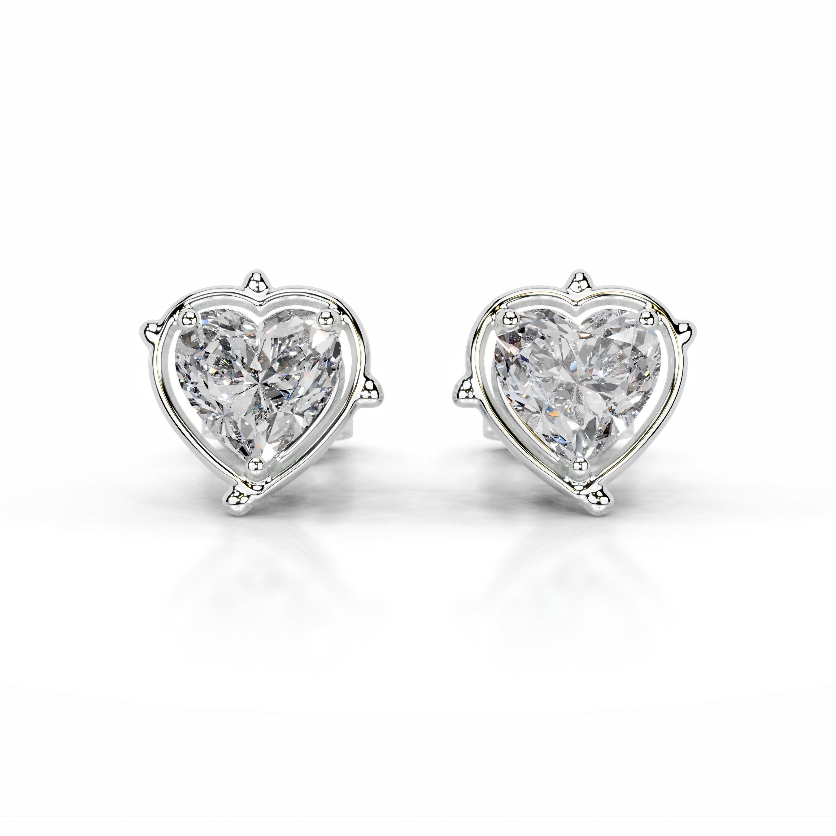 Rooted in Love Lab Grown Diamond Earrings - 18K White Gold