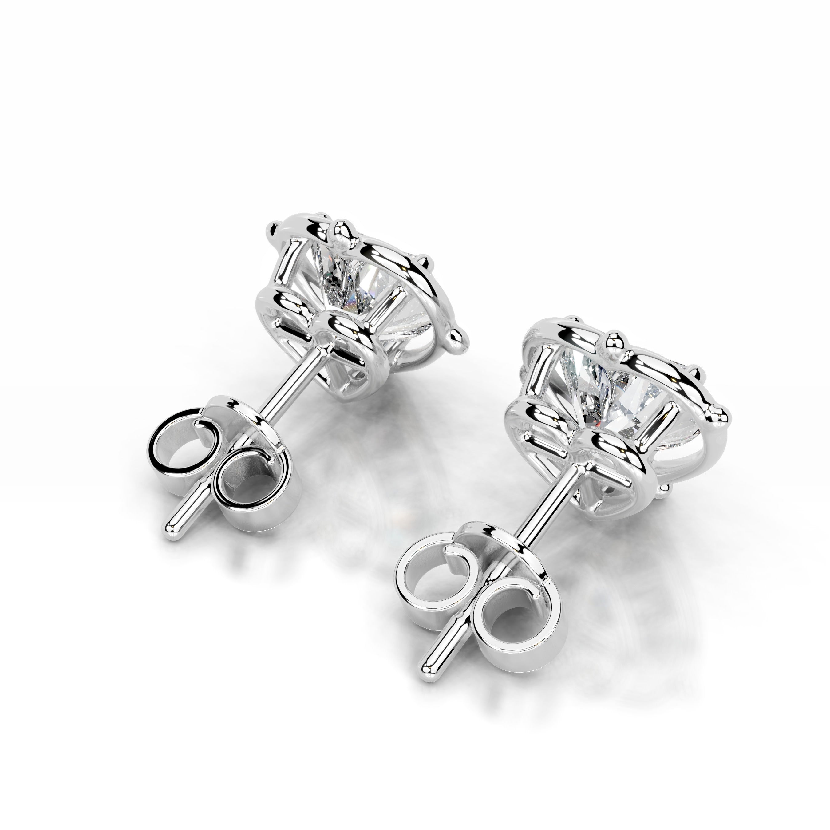 Rooted in Love Lab Grown Diamond Earrings - 14K White Gold