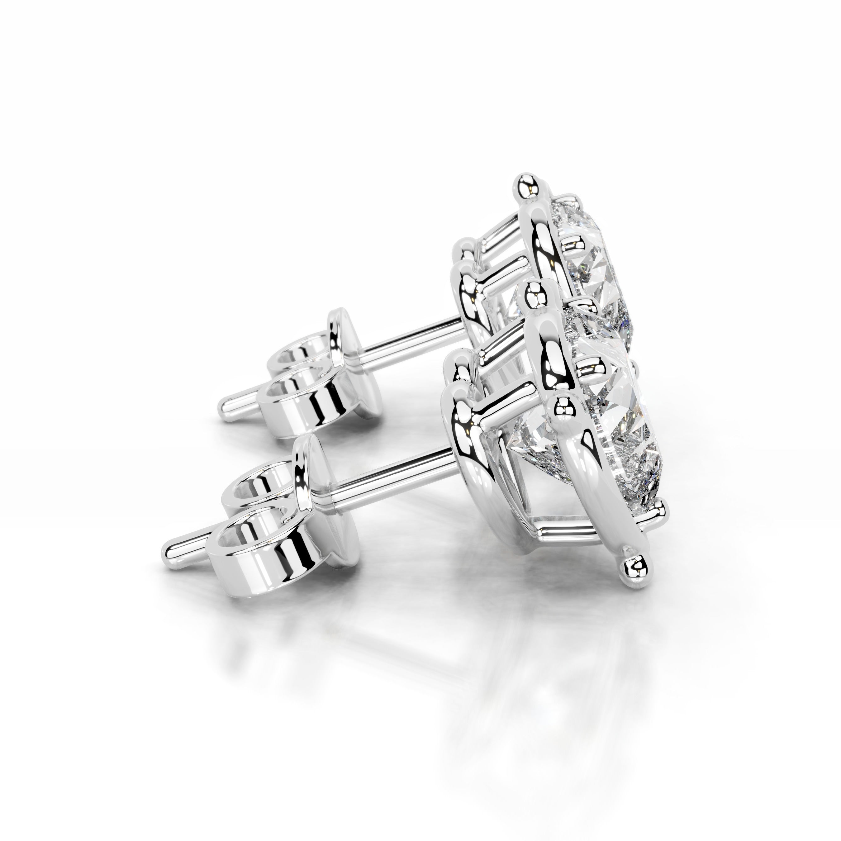 Rooted in Love Lab Grown Diamond Earrings - 14K White Gold